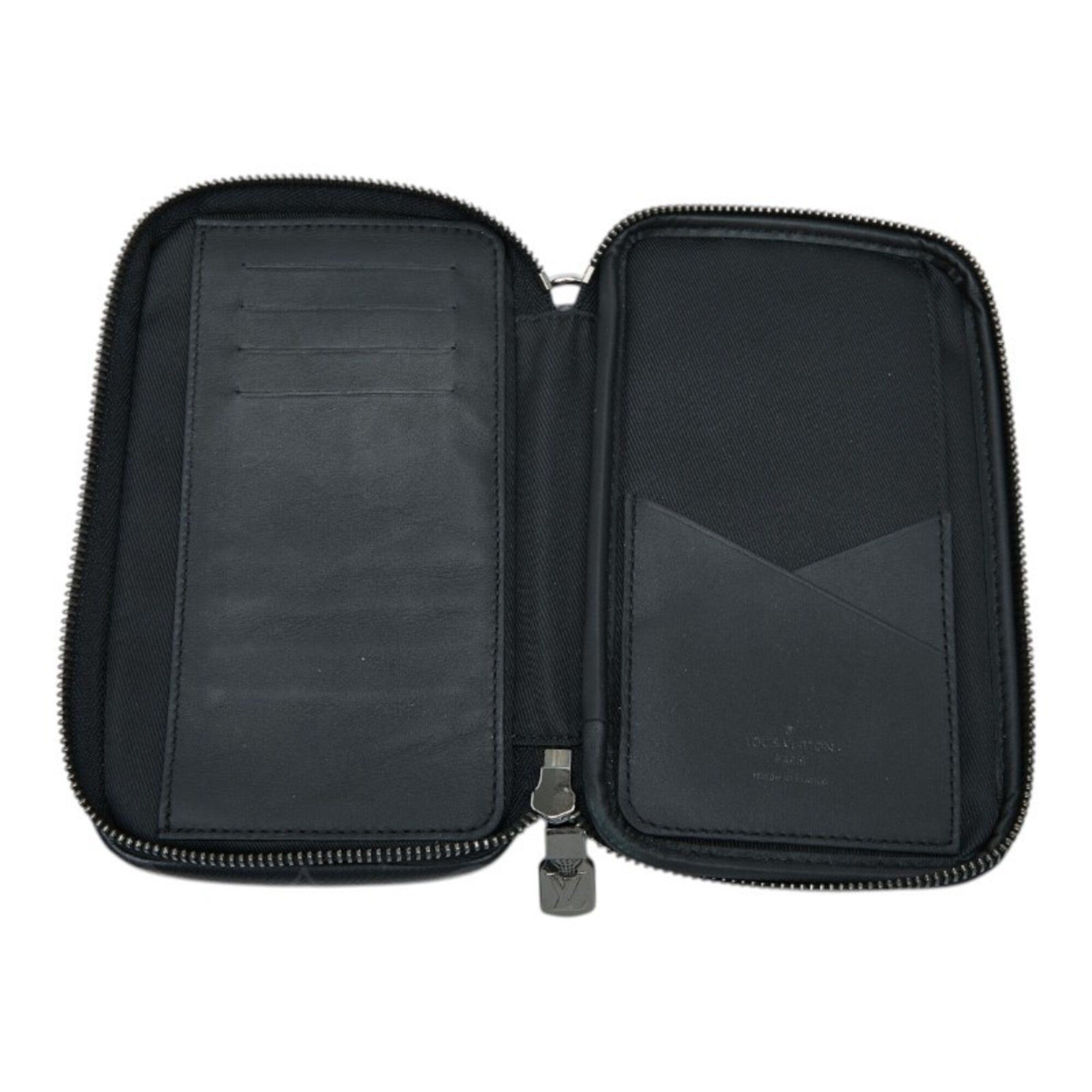 Louis Vuitton Black Gray Pvc Leather Pouch (Pre-Owned)
