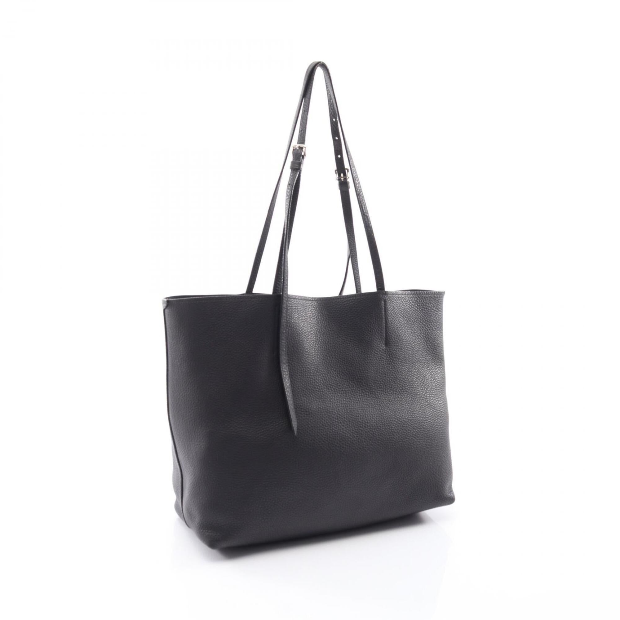 Prada Black Leather Handbag Tote Bag (Pre-Owned)