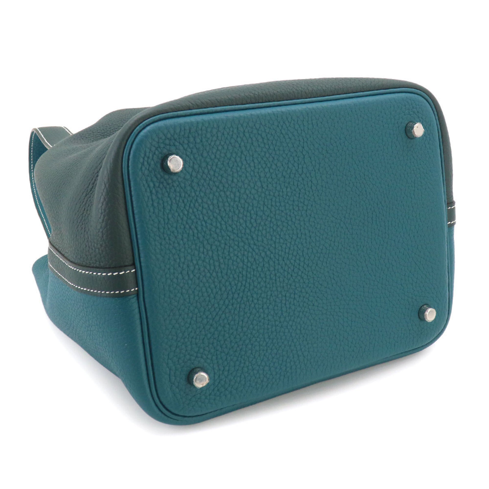 Piko Green Leather Handbag (Pre-Owned)