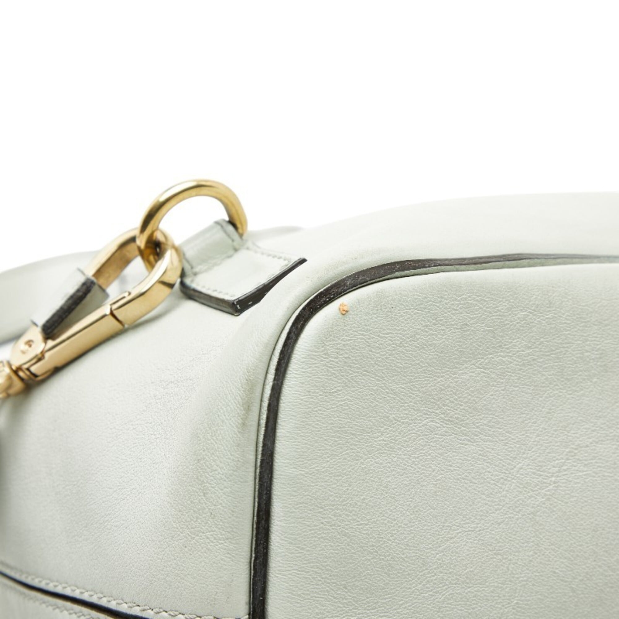 Chloé Gray Leather Suede Backpack Shoulder Bag (Pre-Owned)