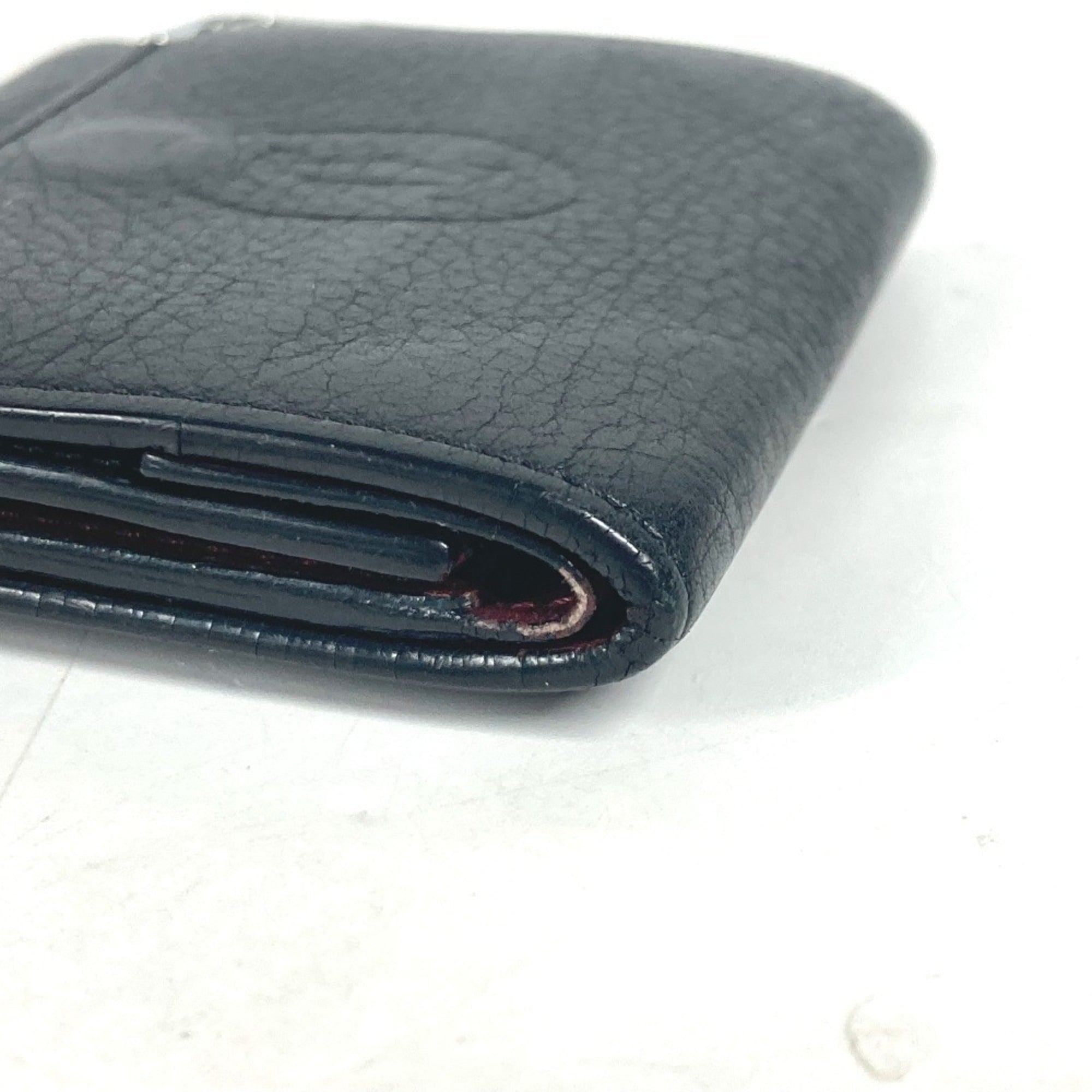 Cartier Black Leather Coin Purse/Coin Case (Pre-Owned)