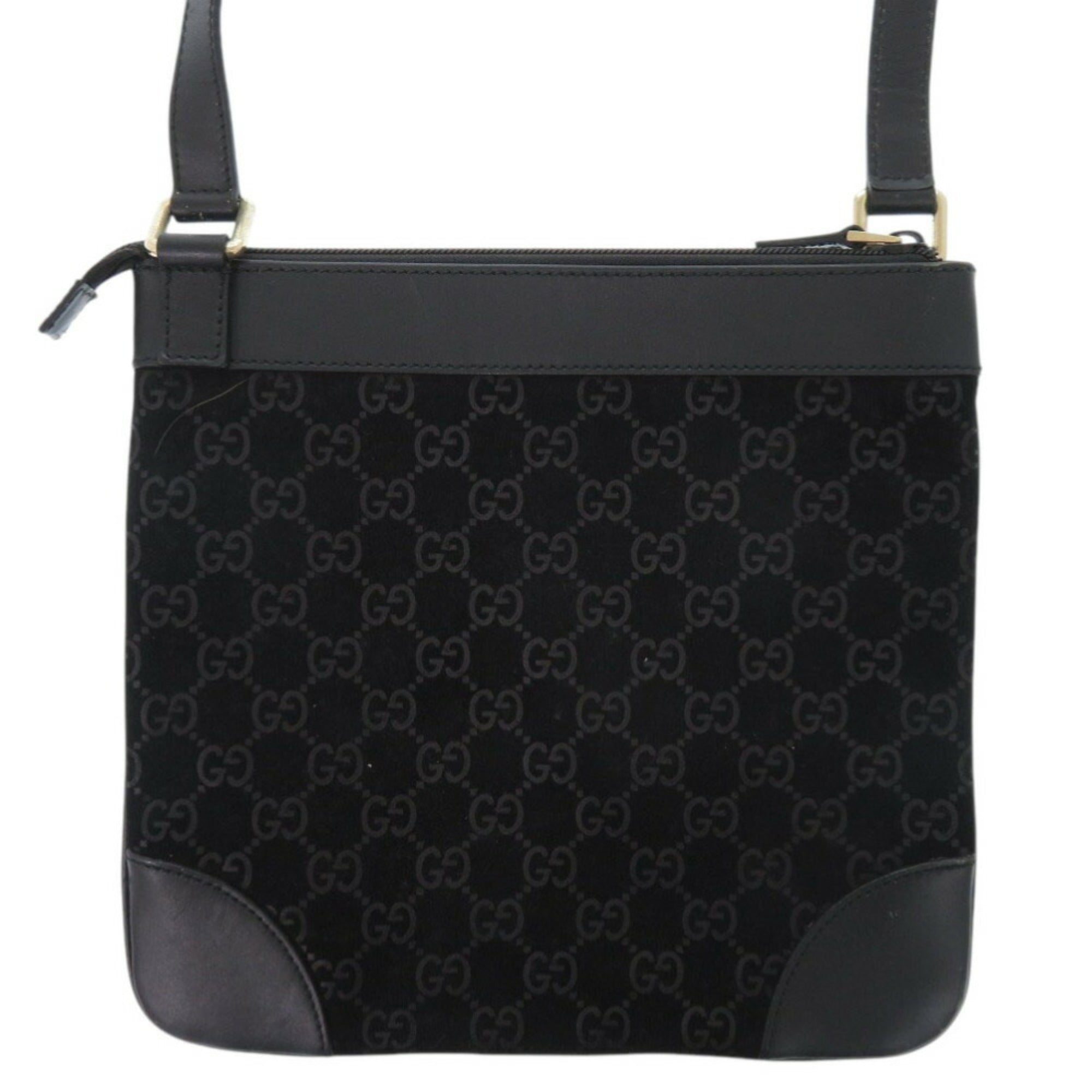 Gucci Black Suede Shoulder Bag (Pre-Owned)