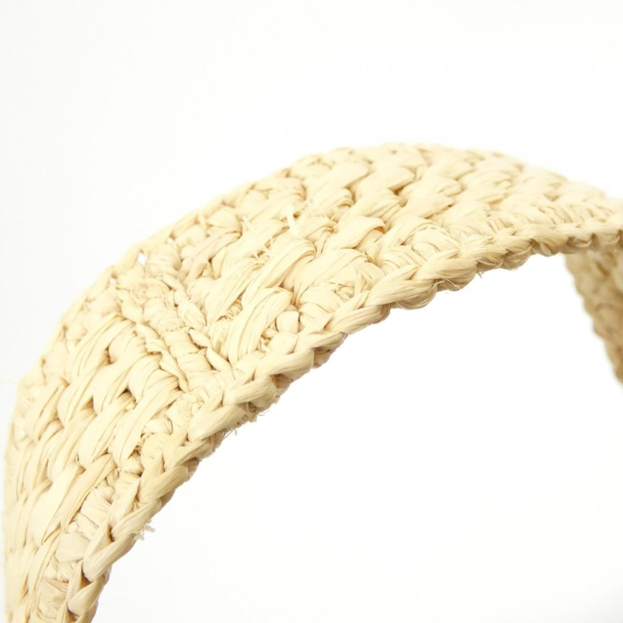 Loewe Beige Raffia Viscose Leather Handbag Tote Bag (Pre-Owned)