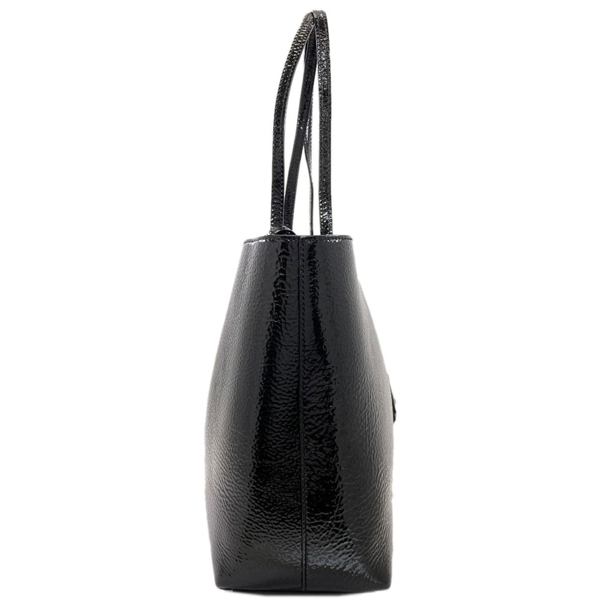 Jimmy Choo Black Patent Leather Pouch Tote Bag (Pre-Owned)