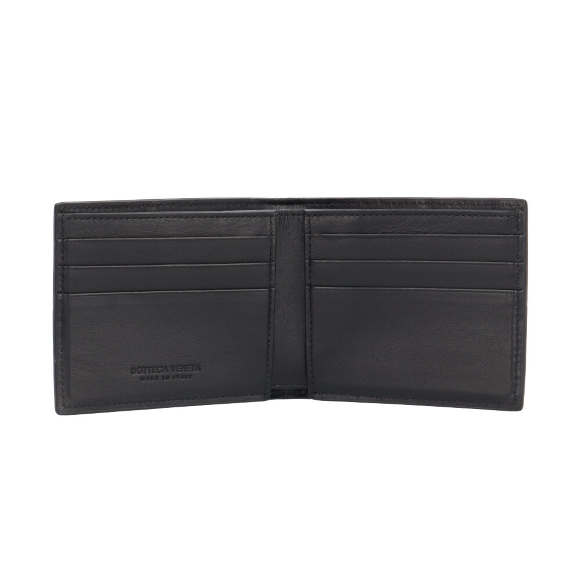 Bottega Veneta Black Leather Wallet (Bi-Fold) (Pre-Owned)