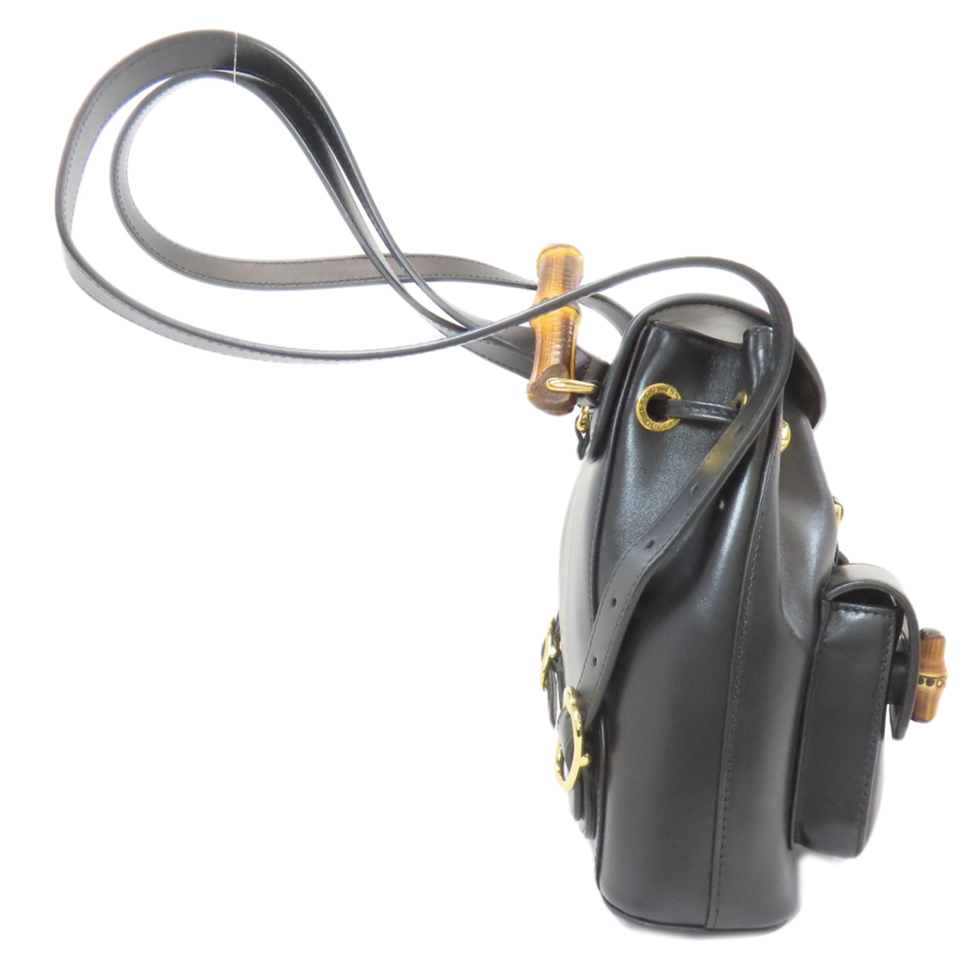 Gucci Black Leather Backpack (Pre-Owned)