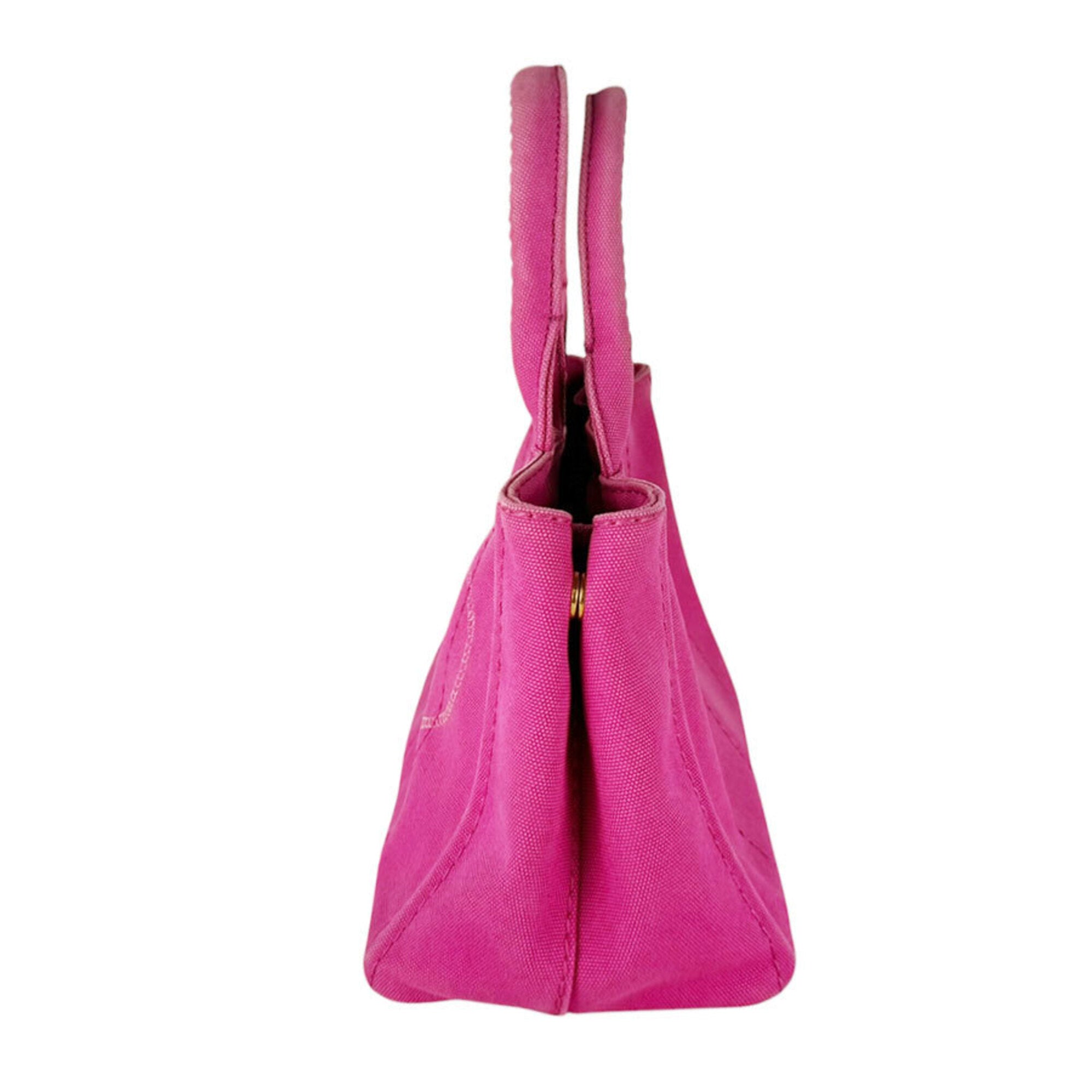 Prada Pink Canvas Handbag Shoulder Bag (Pre-Owned)