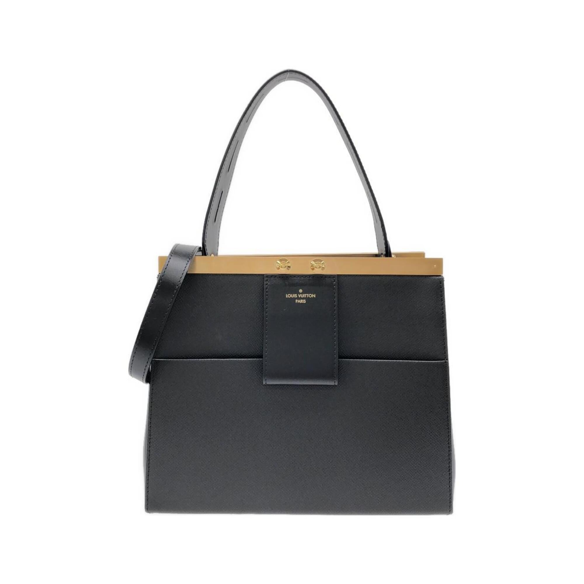 Louis Vuitton Black Leather Handbag (Pre-Owned)