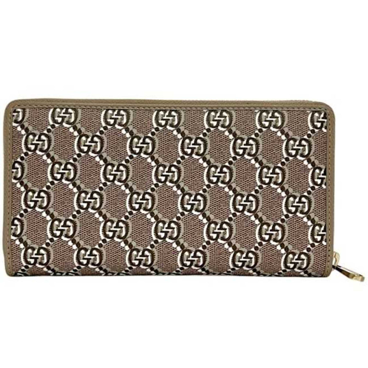 Gucci Beige Pvc Leather Long Wallet (Bi-Fold) (Pre-Owned)