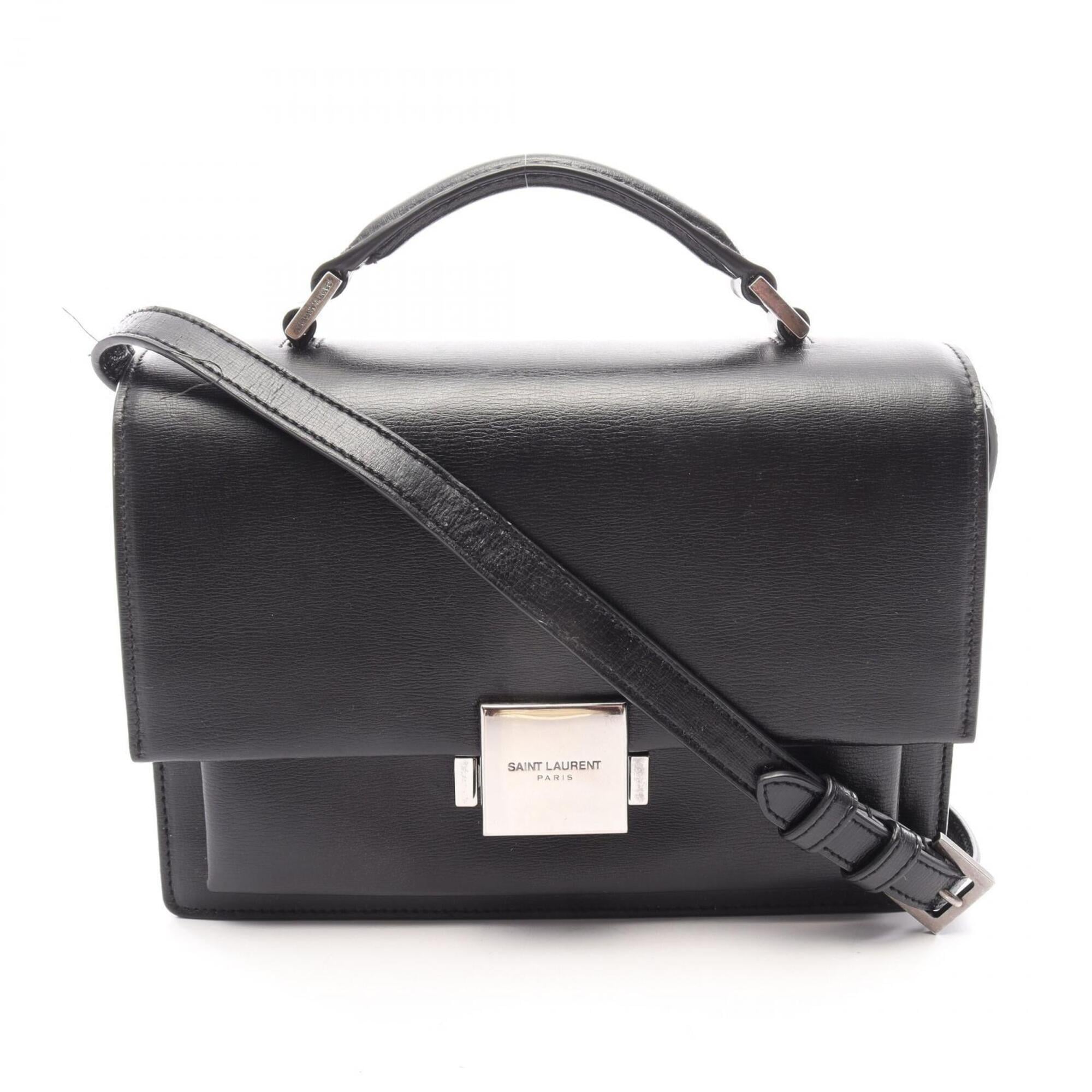 Saint Laurent Black Leather Handbag Shoulder Bag (Pre-Owned)