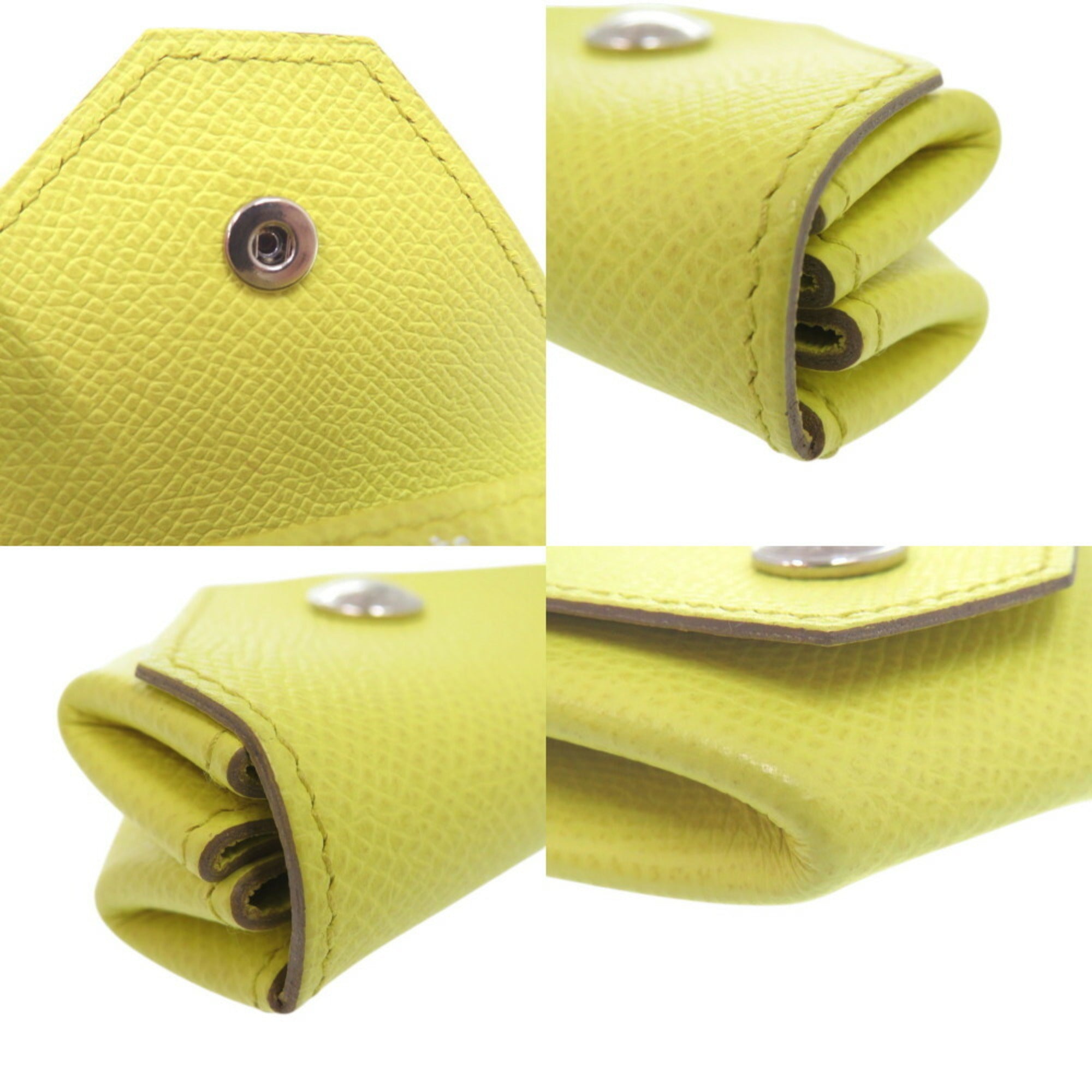 Hermes Lime Epsom Leather Coin Purse/Coin Case (Pre-Owned)