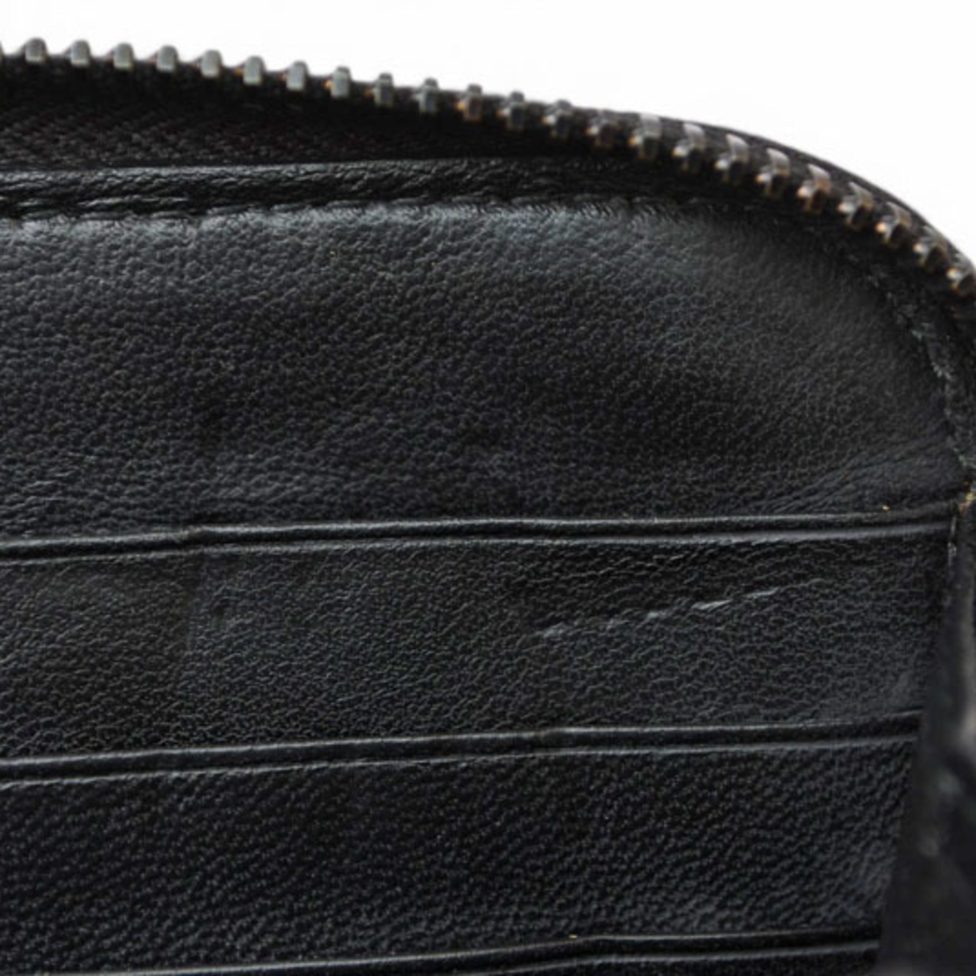 Bottega Veneta Intrecciato Black Leather Long Wallet (Bi-Fold) (Pre-Owned)