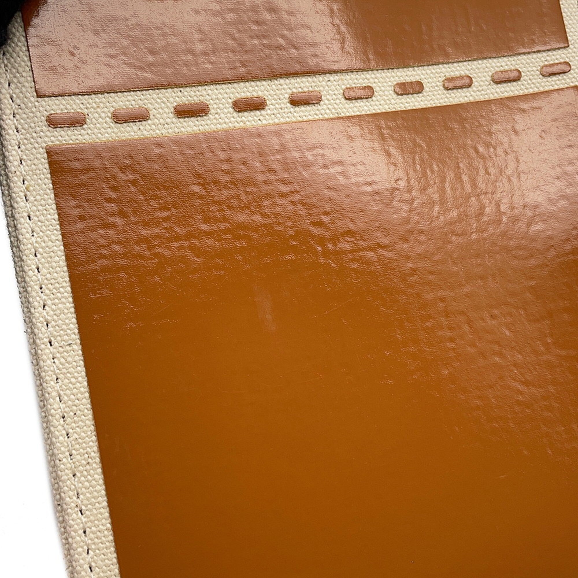 Fendi Brown Ivory Canvas Handbag Shoulder Bag (Pre-Owned)