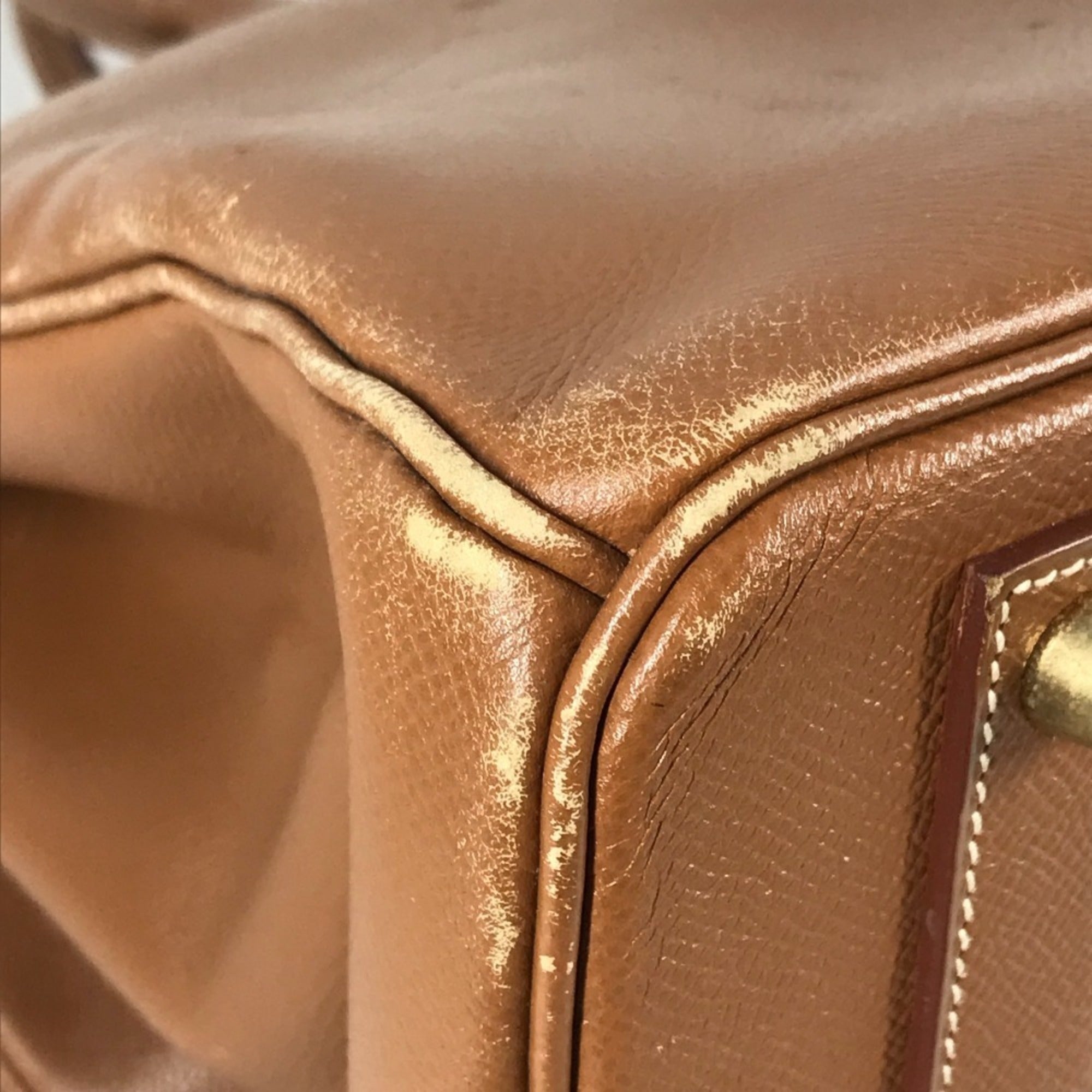 Hermes Birkin Brown Gold Brown Epsom Leather Handbag Tote Bag (Pre-Owned)