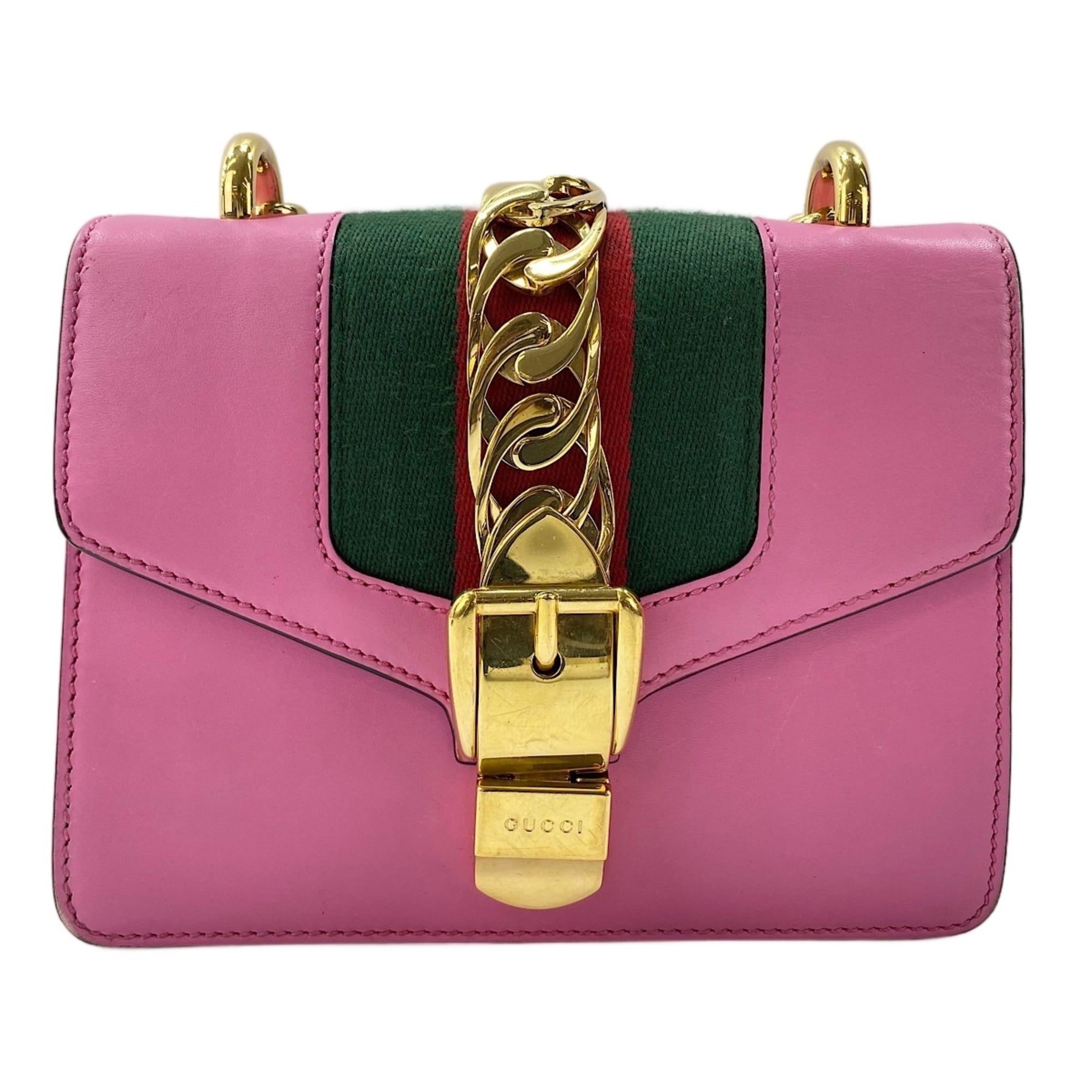 Gucci Sherry Line Pink Shoulder Bag (Pre-Owned)