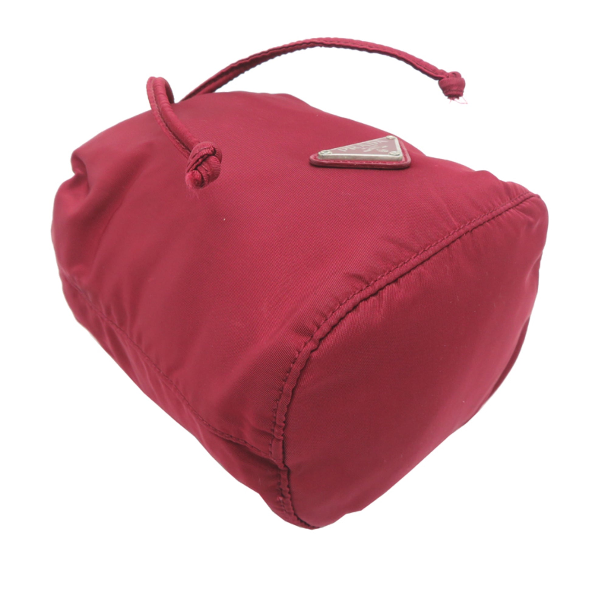Prada Red Color Nylon Pouch (Pre-Owned)