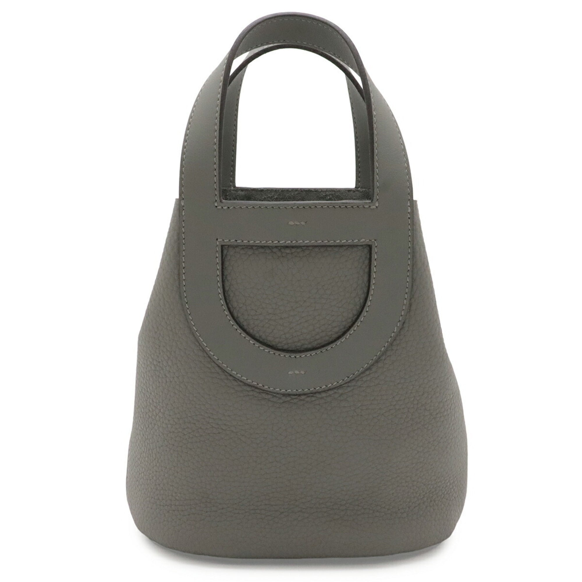 Hermes Gray Taurillon Clemence Leather Swift Leather Tote Bag (Pre-Owned)