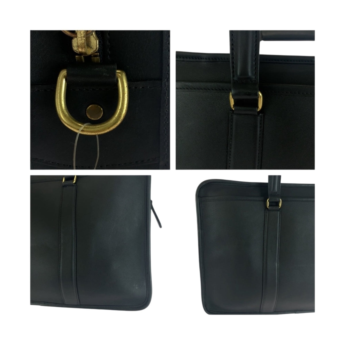 Coach Black Leather Briefcase Handbag Shoulder Bag (Pre-Owned)