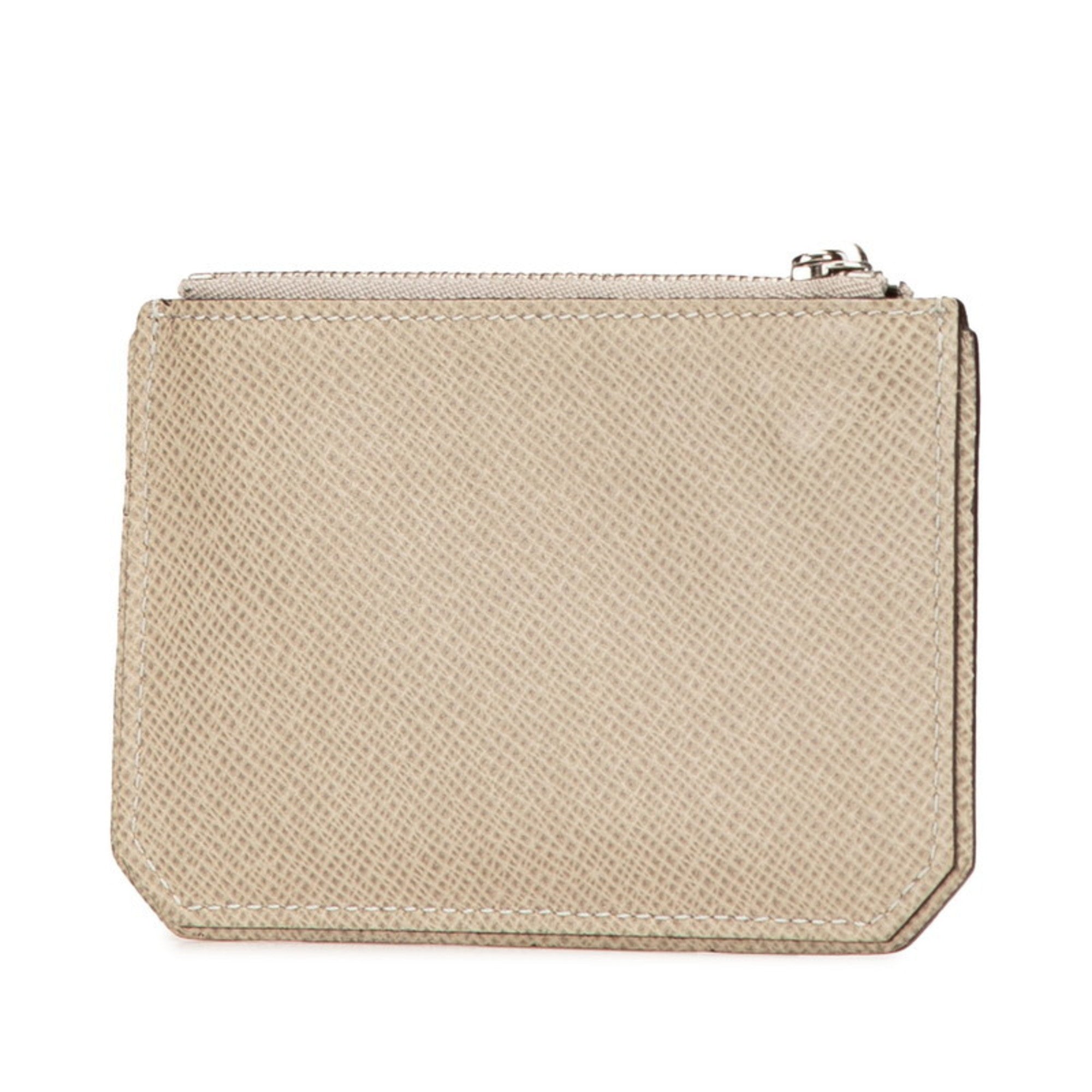 Louis Vuitton Beige Leather Coin Purse/Coin Case (Pre-Owned)