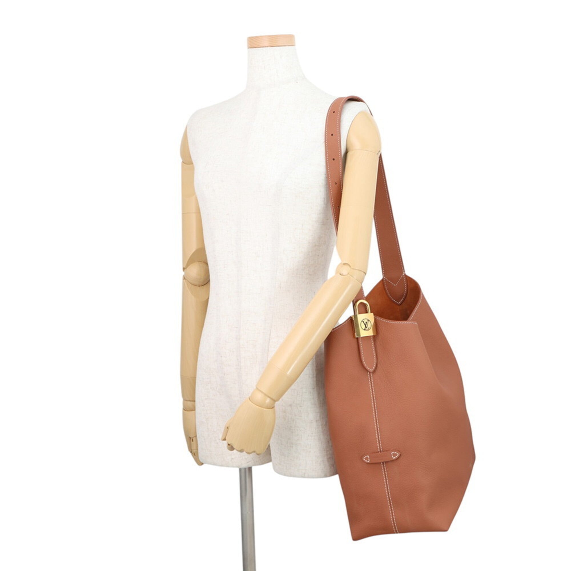 Louis Vuitton Cognac Leather Handbag Pouch Shoulder Bag (Pre-Owned)