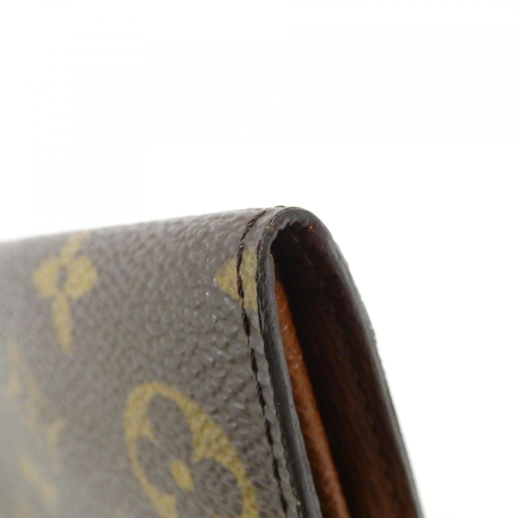 Louis Vuitton Monogram Marron Coated Canvas Long Wallet (Bi-Fold) (Pre-Owned)