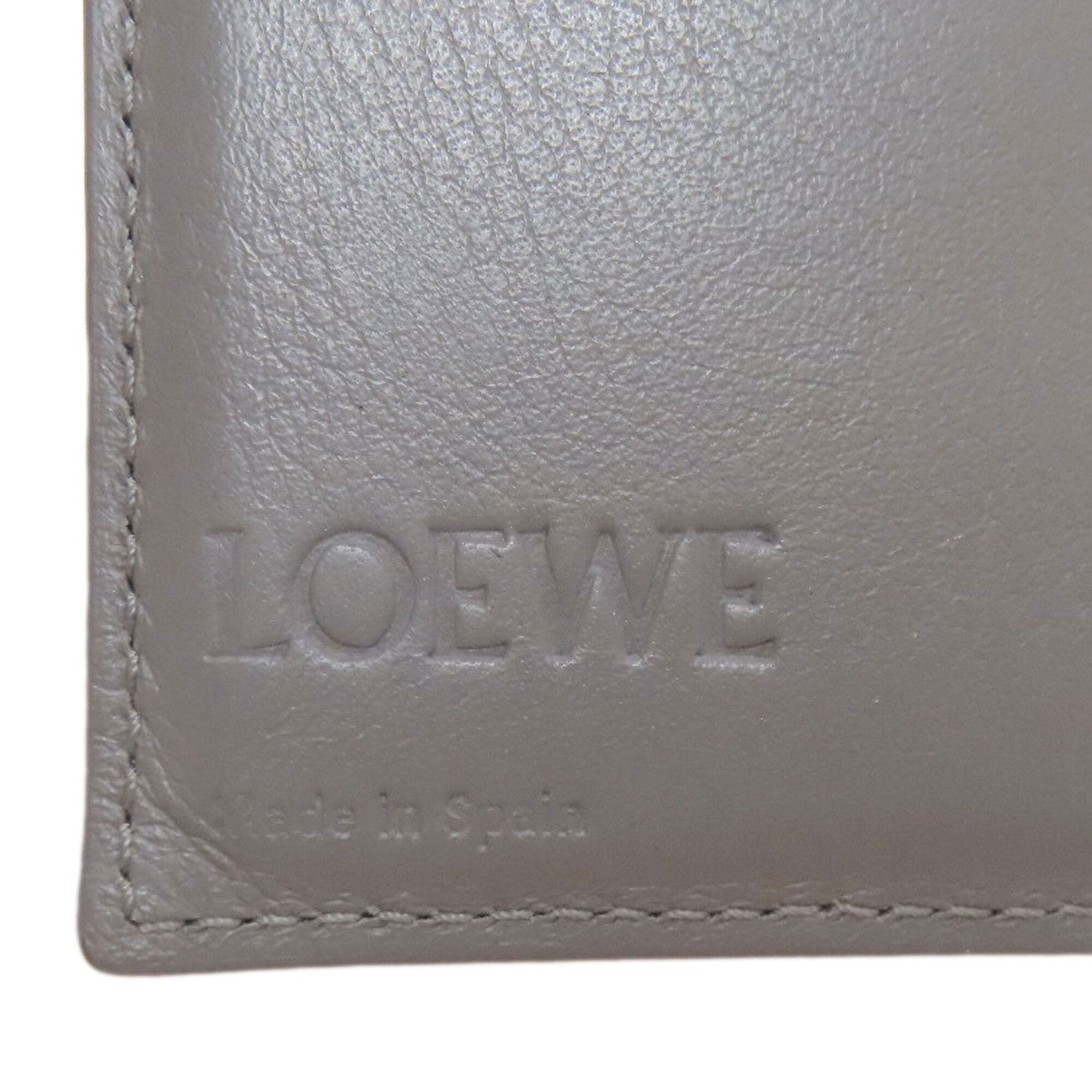 Loewe Gray Leather Wallet (Tri-Fold) (Pre-Owned)