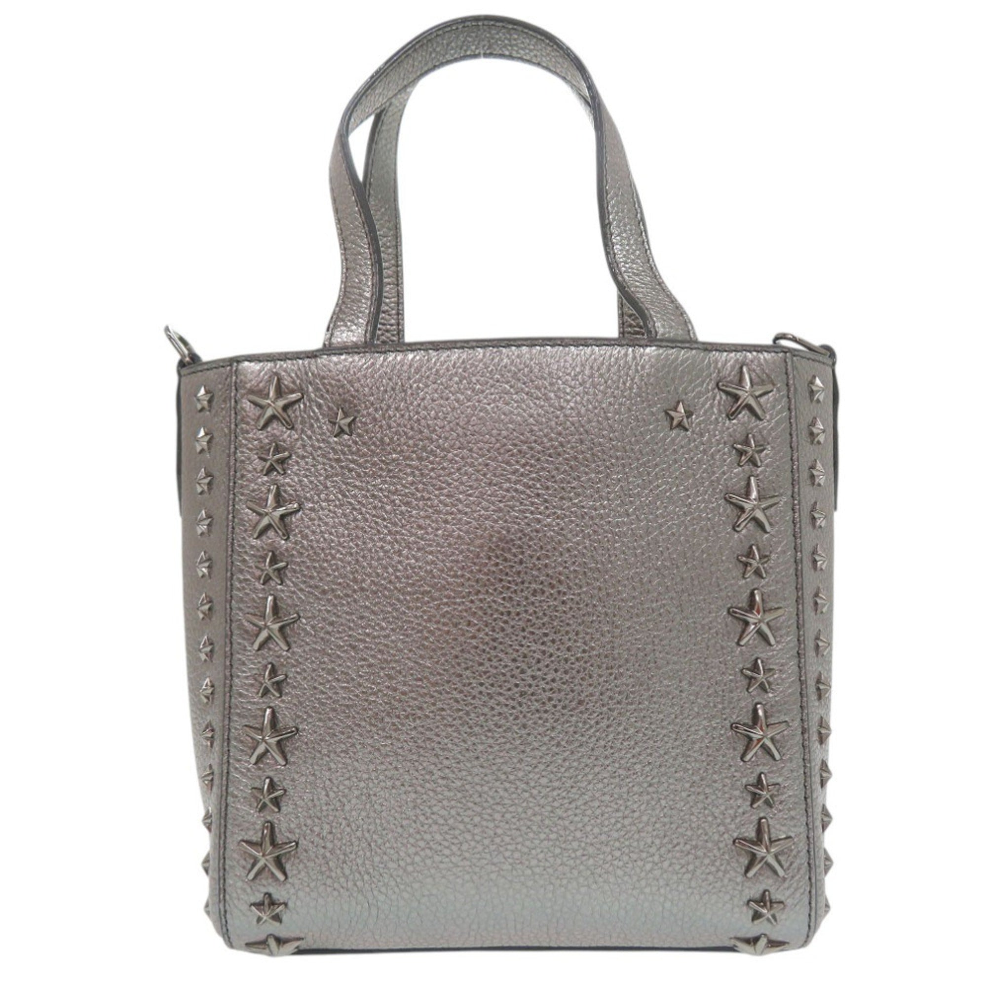 Jimmy Choo Silver Leather Handbag (Pre-Owned)