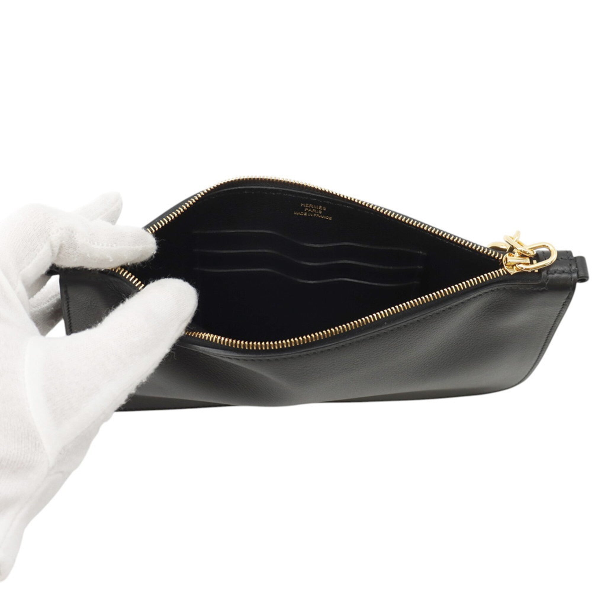 Hermes Black Evergrain Leather Handbag (Pre-Owned)
