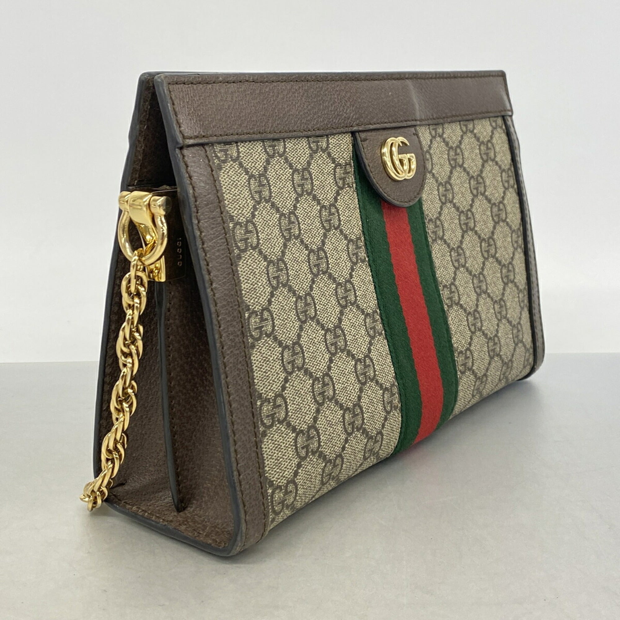 Gucci Beige Brown Pvc Shoulder Bag (Pre-Owned)