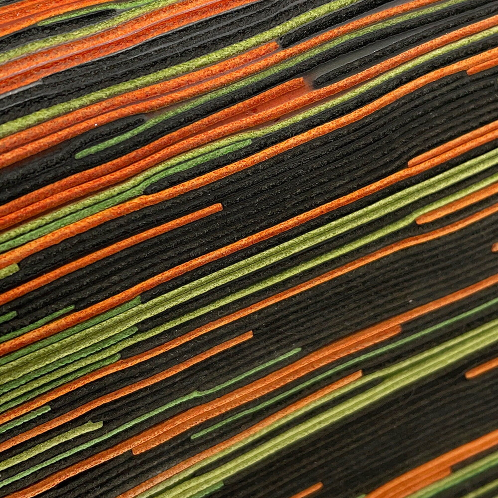 Hermes Black Green Orange Gulliver Leather Leather Handbag (Pre-Owned)