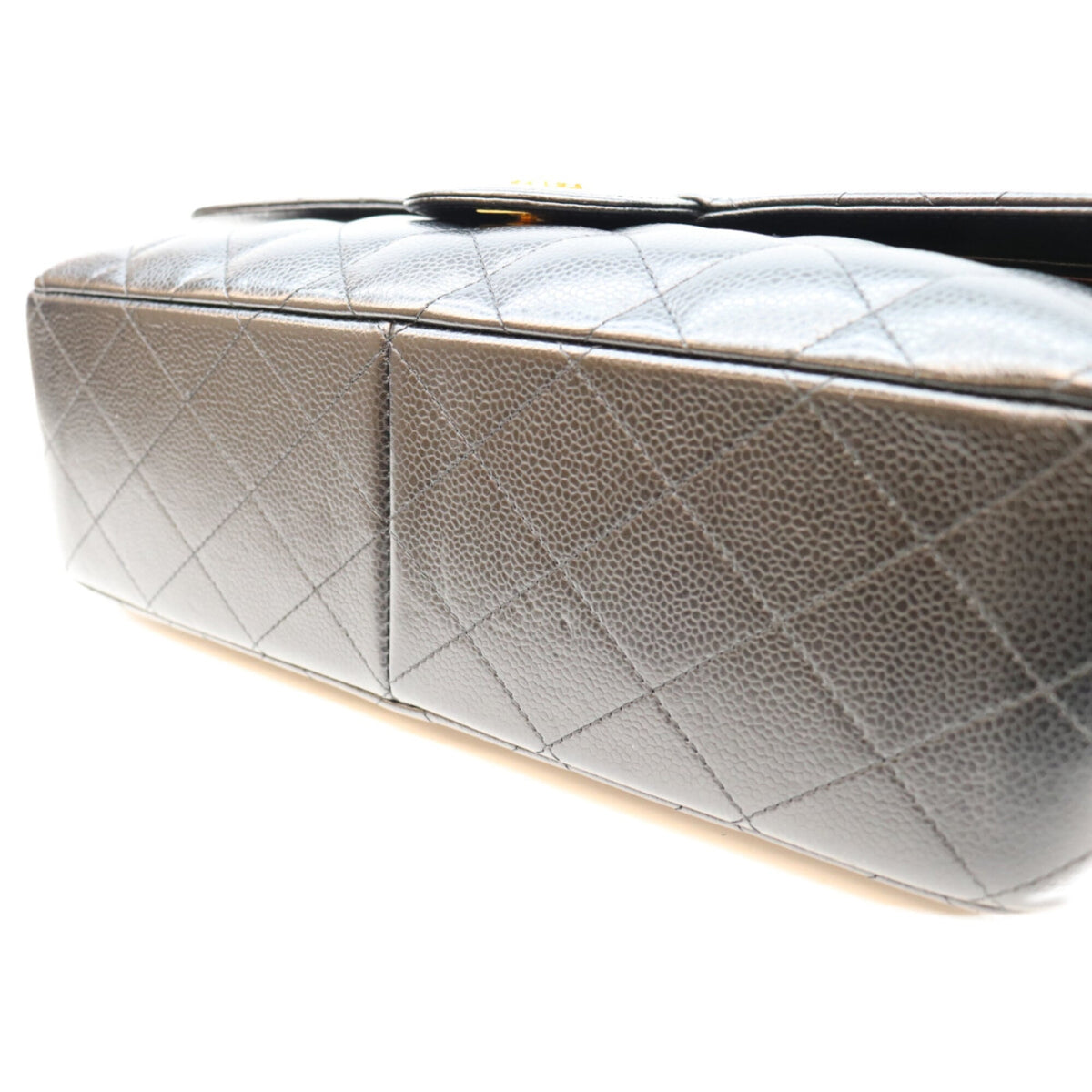 Chanel Black Grained Calfskin Shoulder Bag (Pre-Owned)