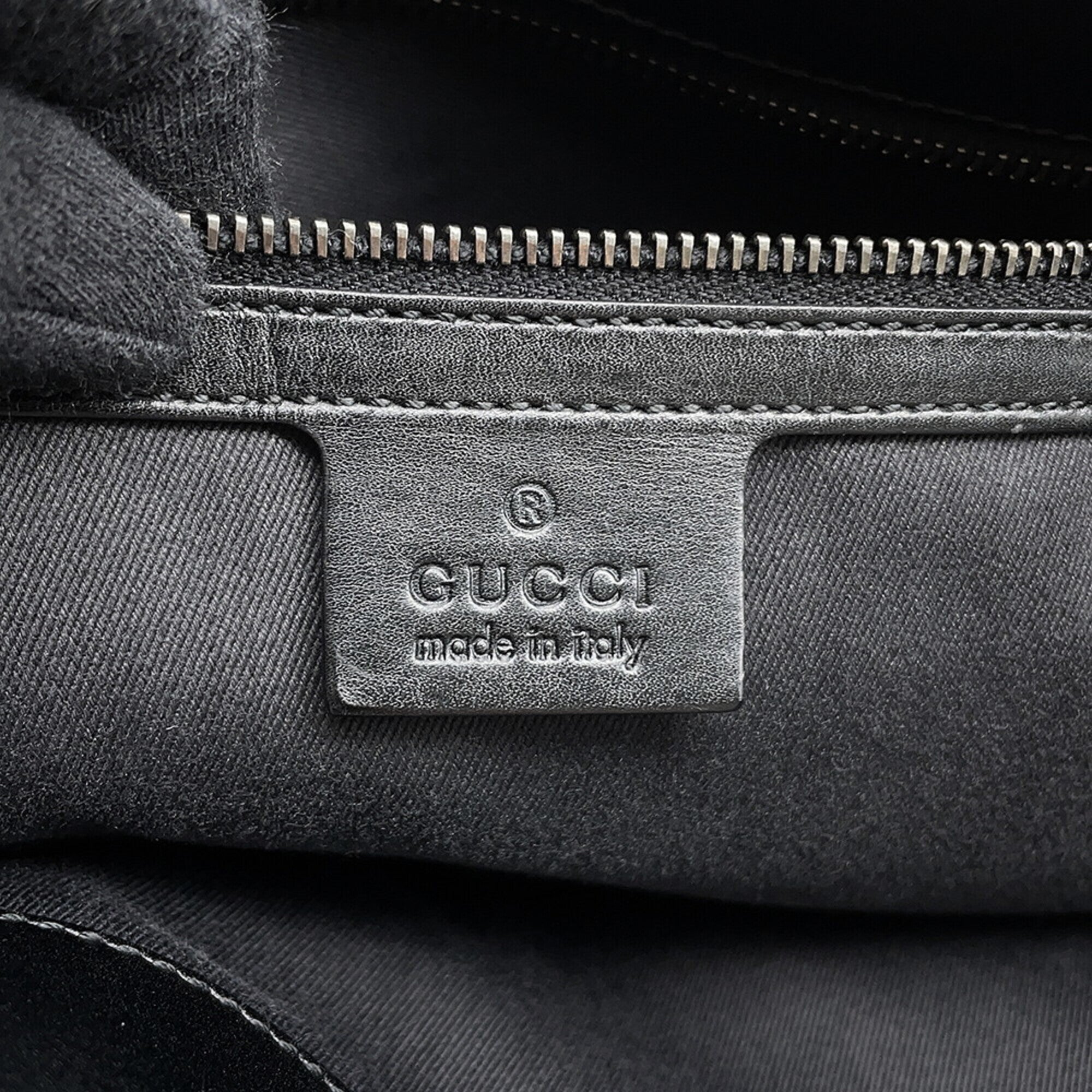 Gucci Black Gg Canvas Leather Handbag Tote Bag (Pre-Owned)