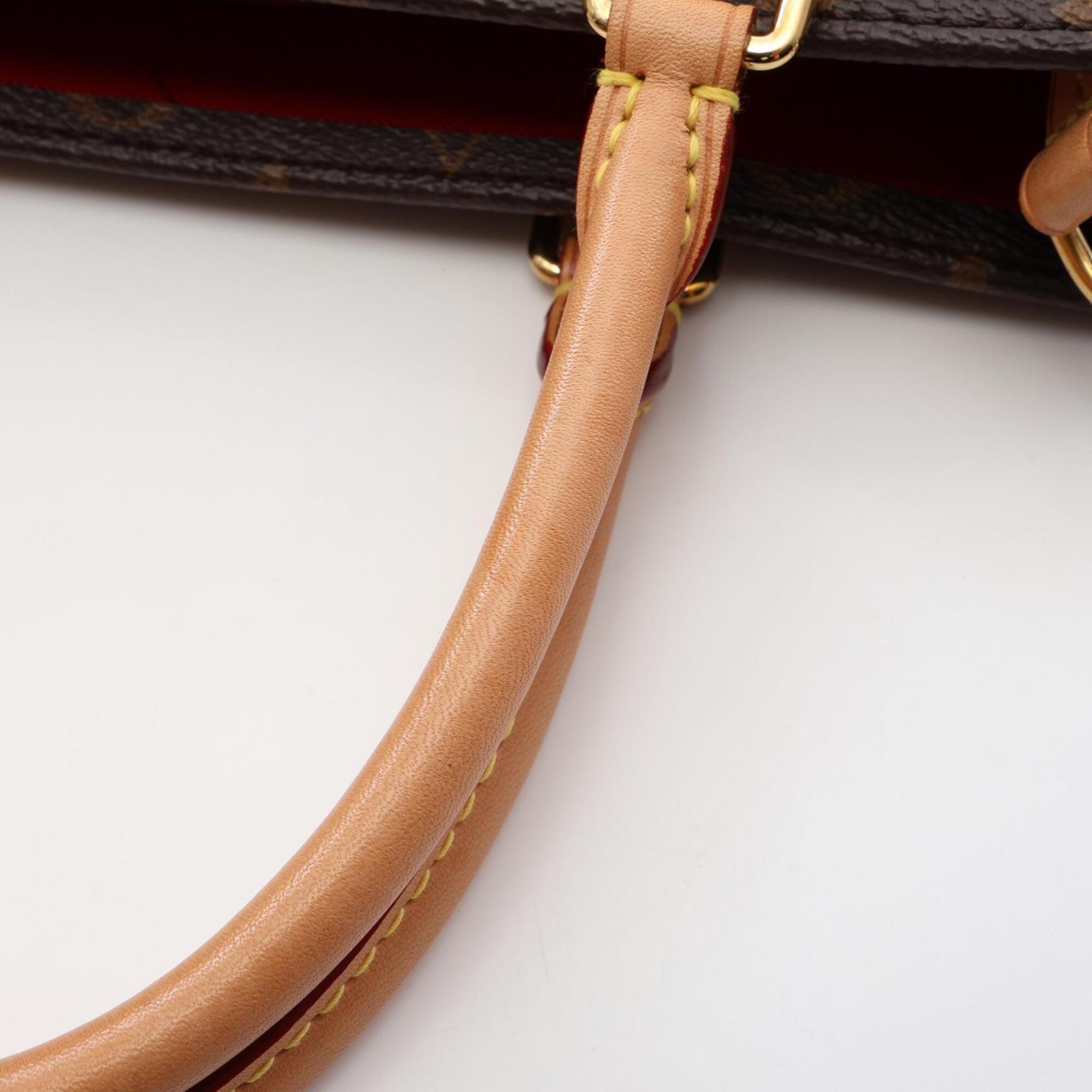 Louis Vuitton Brown Coated Canvas Pvc Monogram Leather Handbag Tote Bag (Pre-Owned)