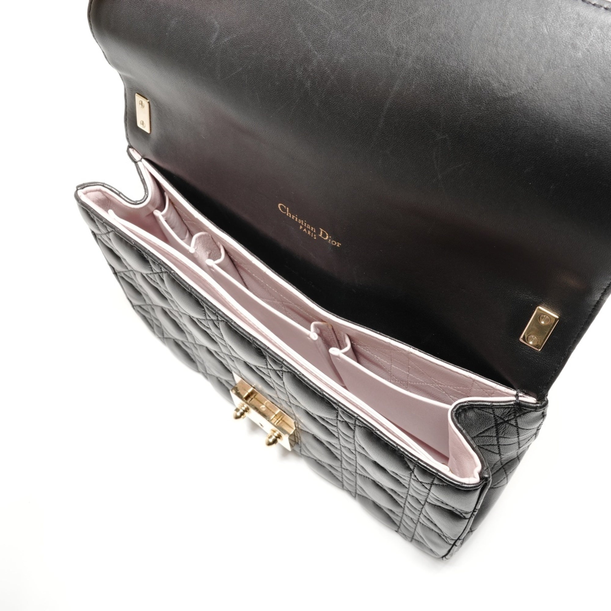 Christian Dior Black Leather Shoulder Bag (Pre-Owned)