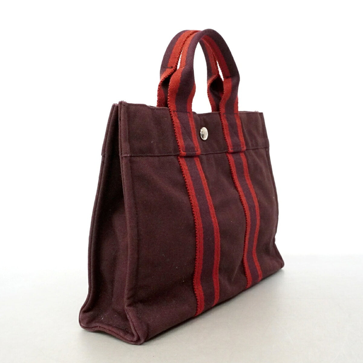 Hermes Brown Canvas Tote Bag (Pre-Owned)