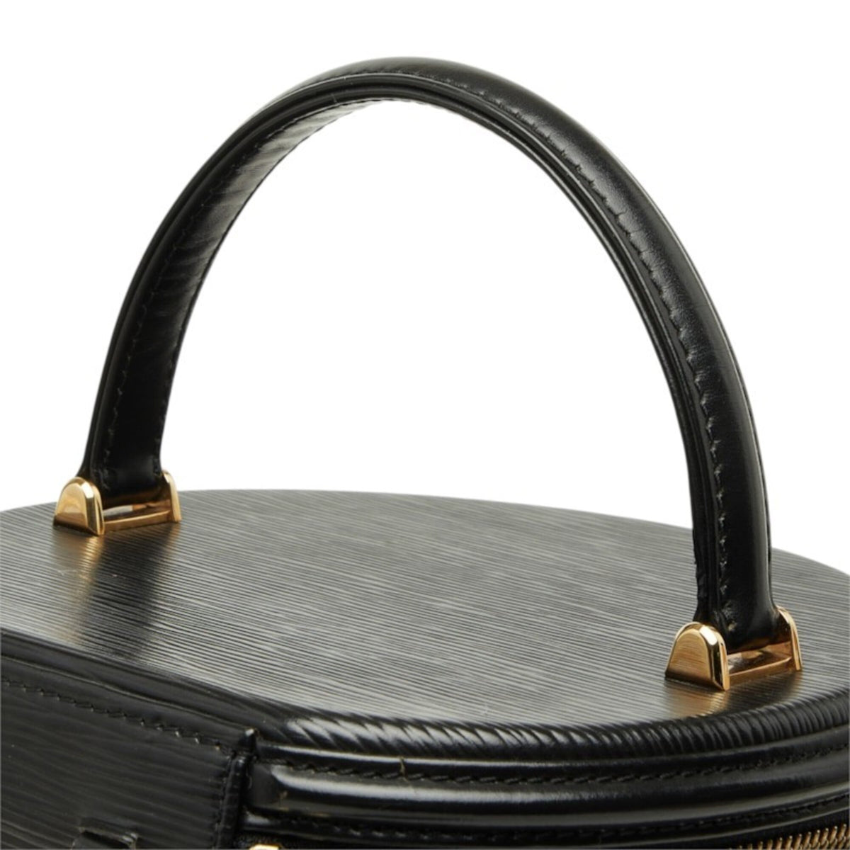 Louis Vuitton Black Noir Leather Handbag Vanity Bag (Pre-Owned)