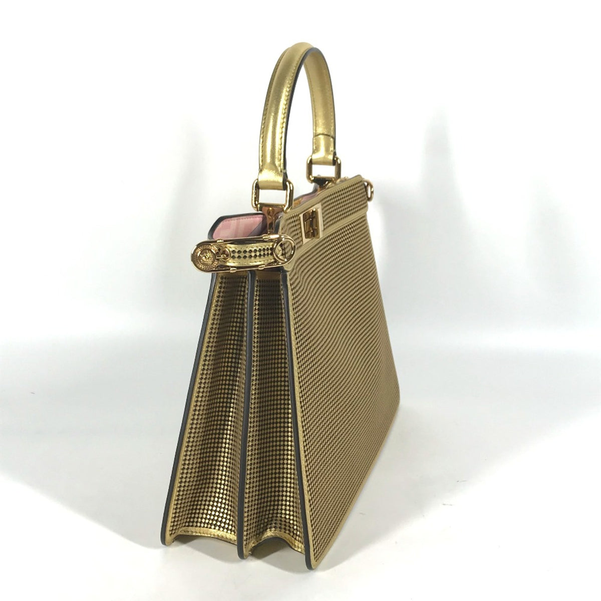 Fendi Gold Leather Handbag (Pre-Owned)