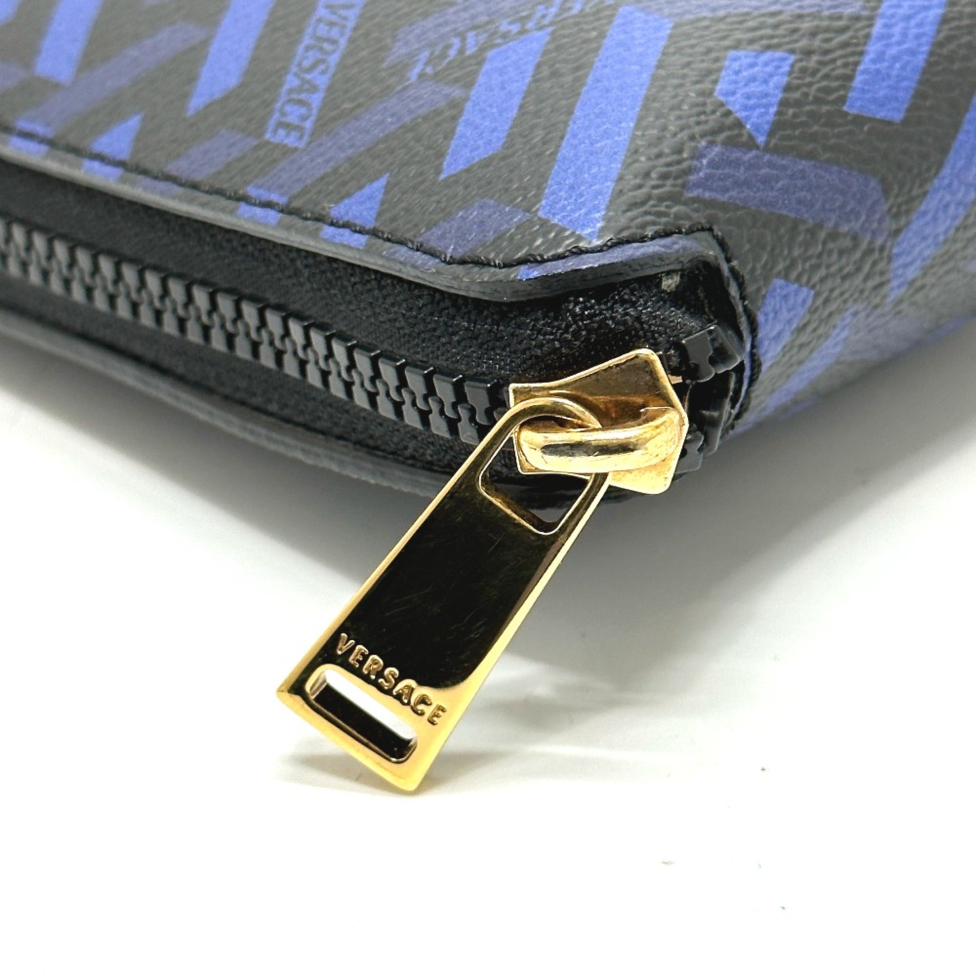 Versace Blue Cloth Tote Bag (Pre-Owned)