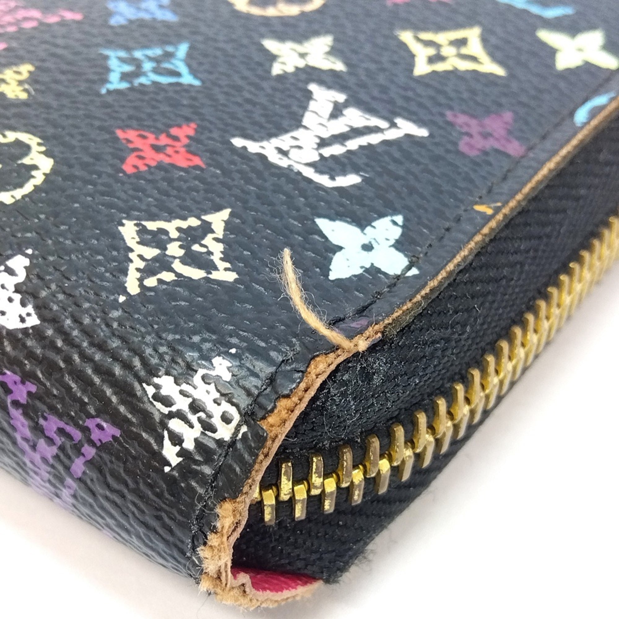 Louis Vuitton Black Multi-Color Noir Monogram Multicolore Long Wallet (Bi-Fold) (Pre-Owned)