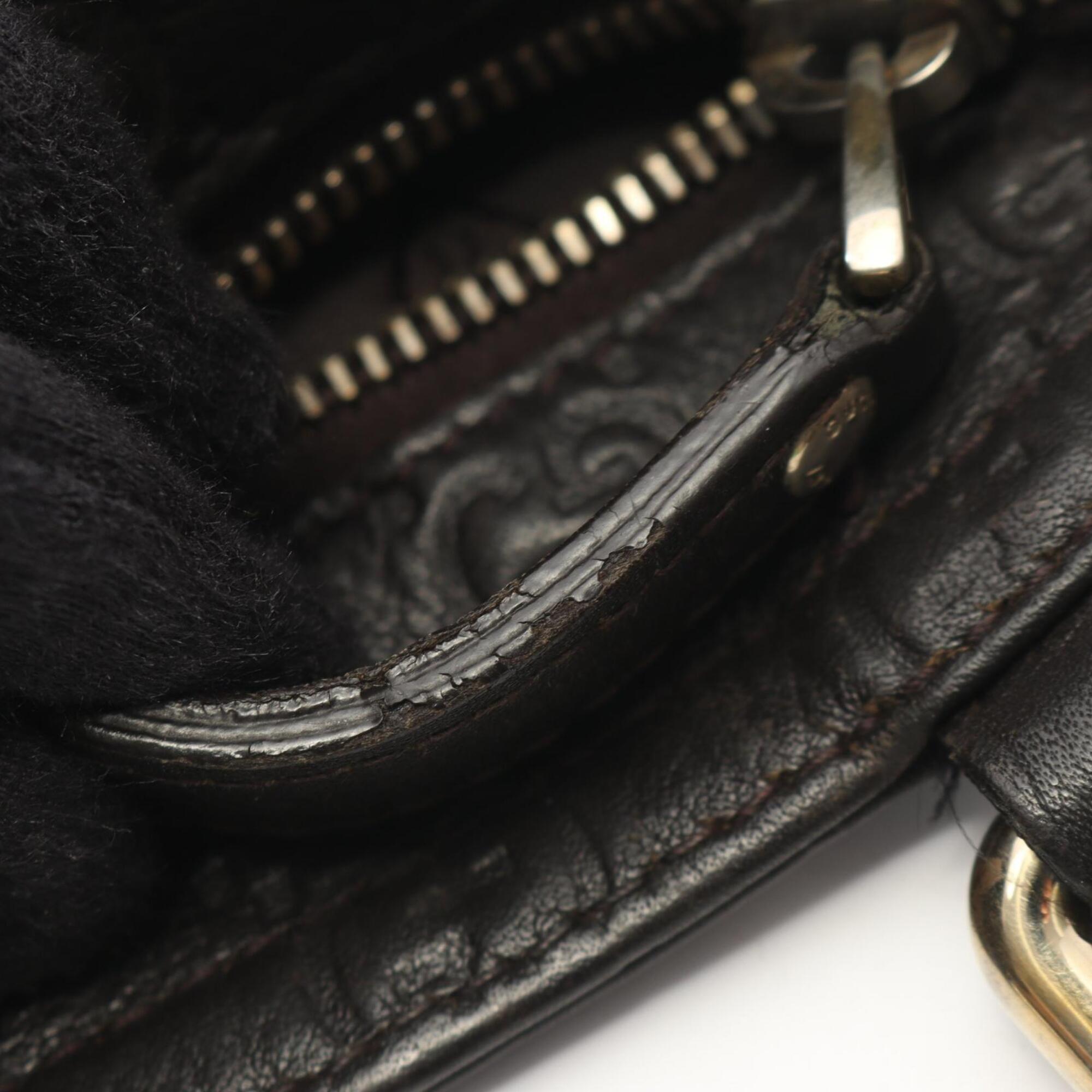 Gucci Brown Leather Shoulder Bag (Pre-Owned)