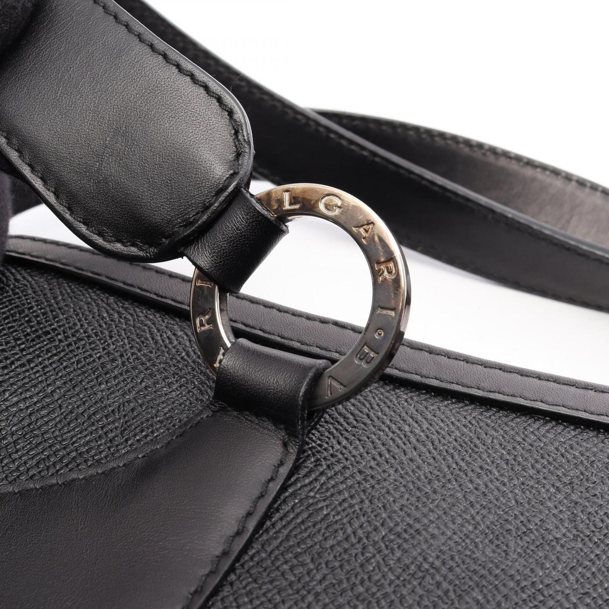 Bvlgari Black Leather Handbag (Pre-Owned)