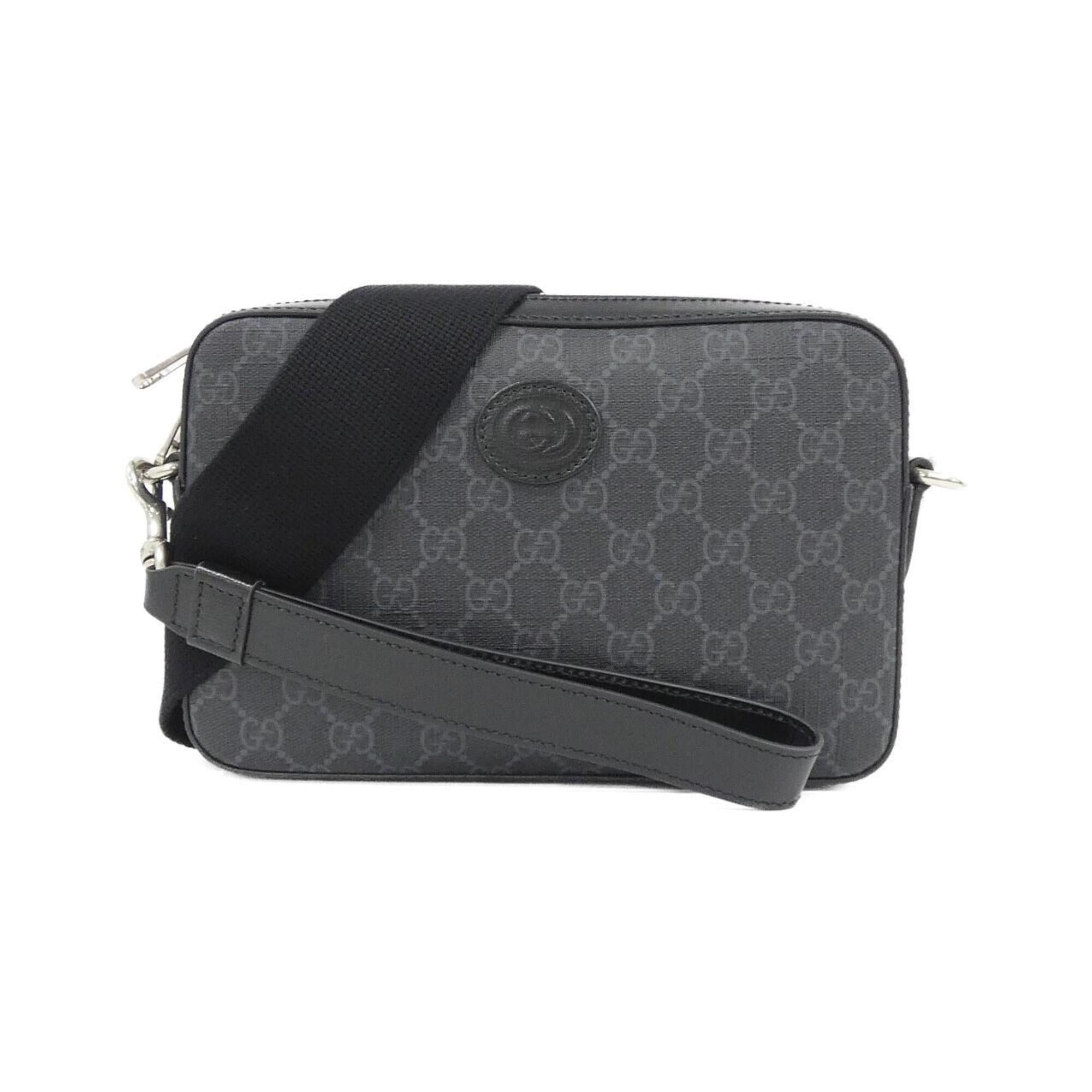 Gucci Black Gg Supreme Leather Shoulder Bag (Pre-Owned)