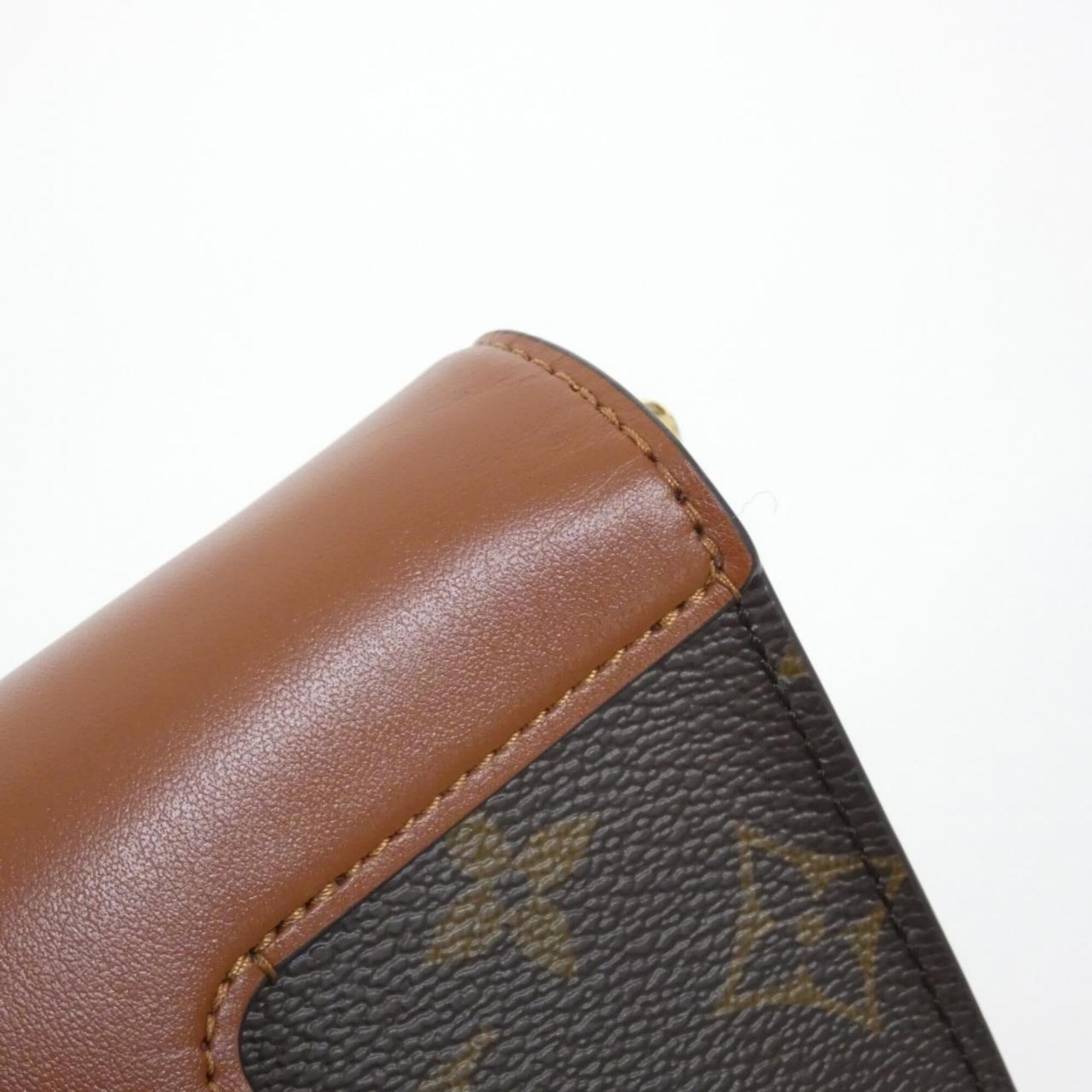 Louis Vuitton Caramel Marron Coated Canvas Leather Shoulder Bag (Pre-Owned)