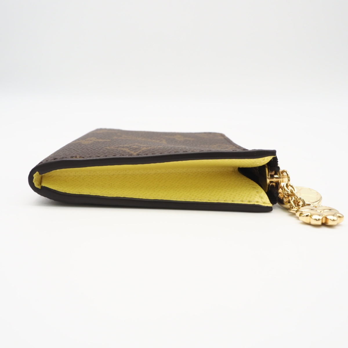 Louis Vuitton Beige Brown Yellow Coated Canvas Coin Purse/Coin Case (Pre-Owned)
