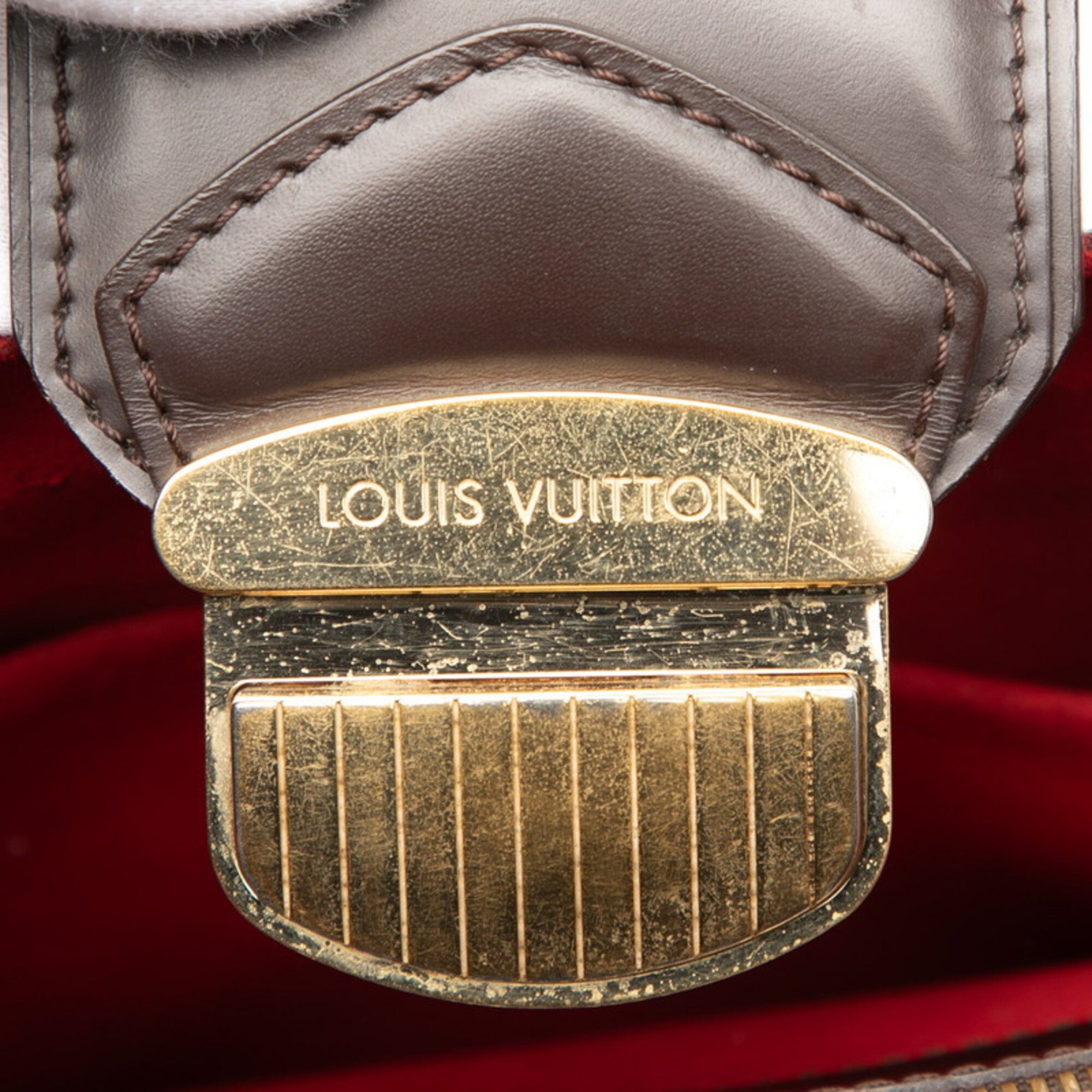 Louis Vuitton Damier Brown Pvc Leather Handbag Shoulder Bag (Pre-Owned)