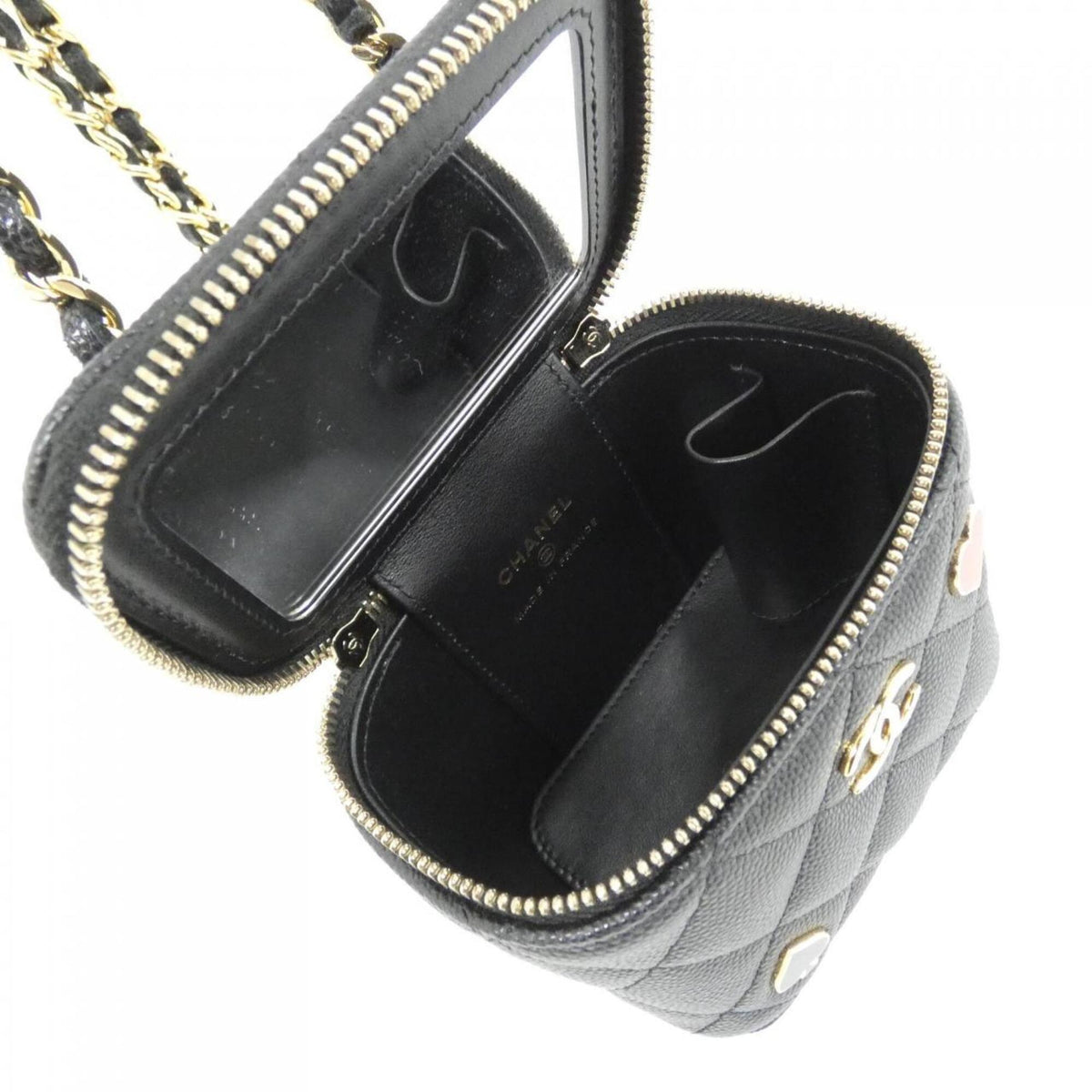 Chanel Black Grained Calfskin Shoulder Bag (Pre-Owned)