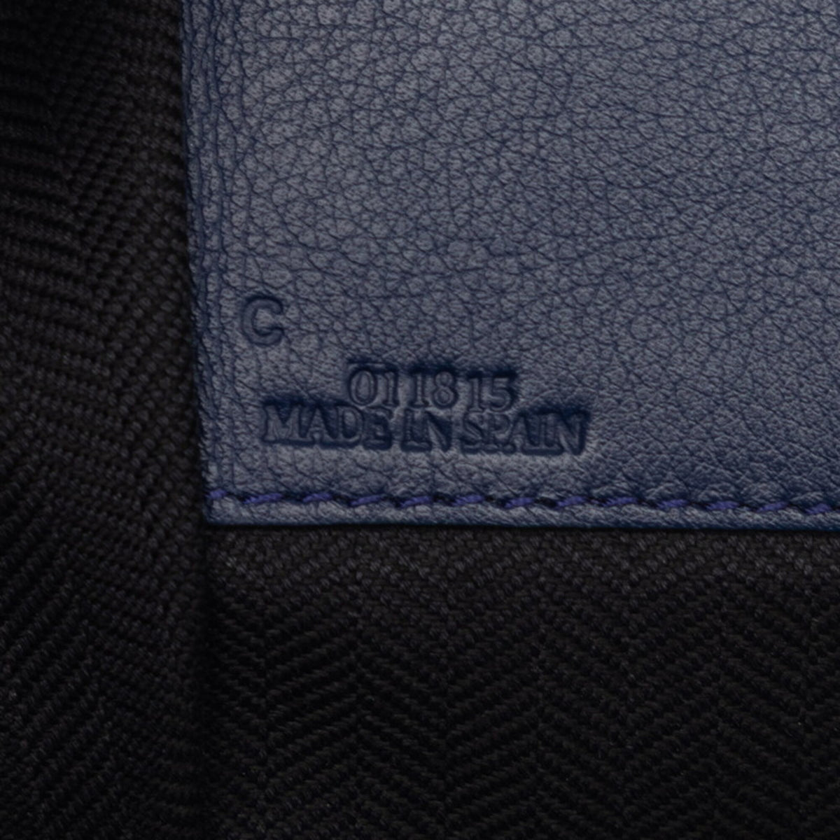 Loewe Navy Leather Handbag Shoulder Bag (Pre-Owned)