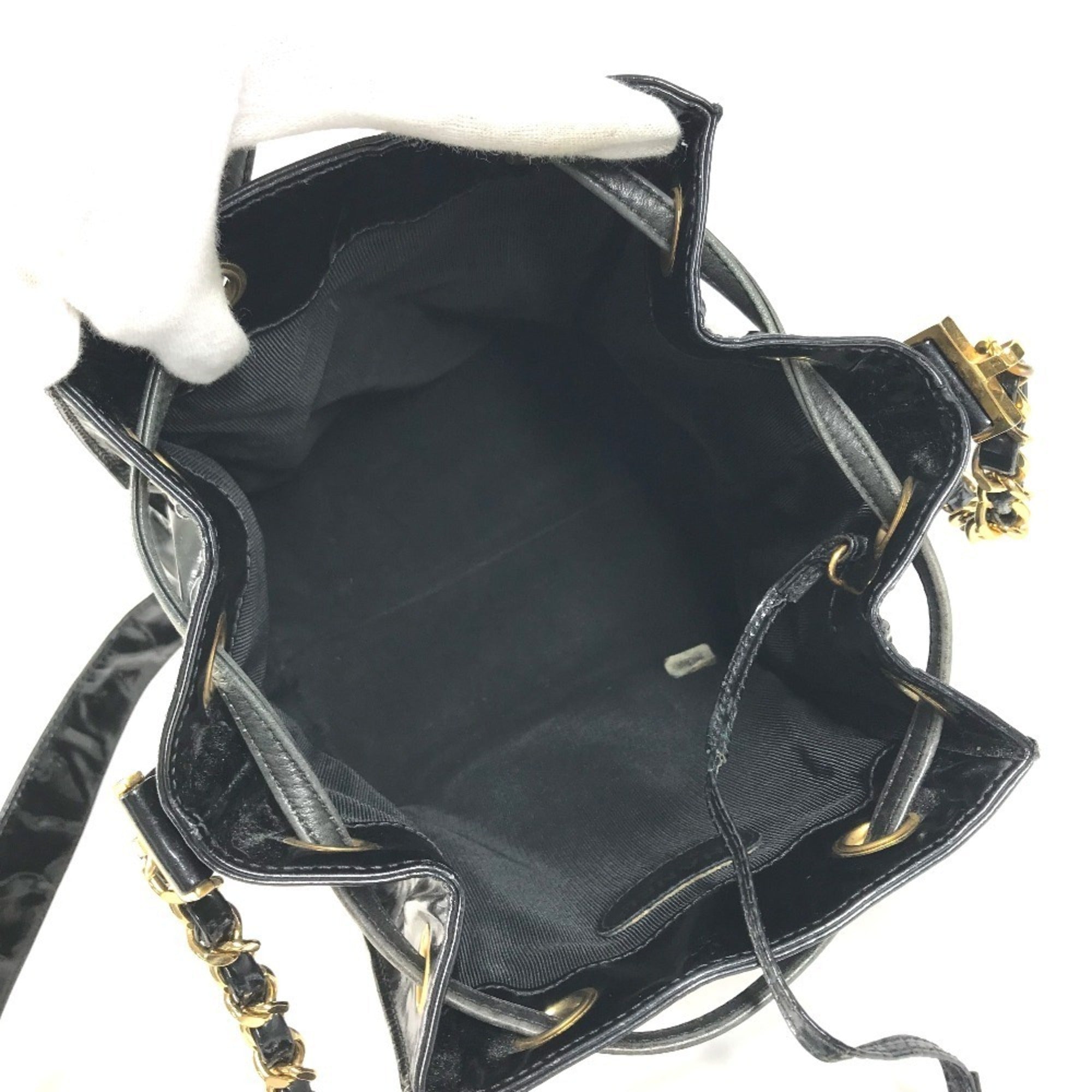 Chanel Black Handbag Pouch Shoulder Bag (Pre-Owned)