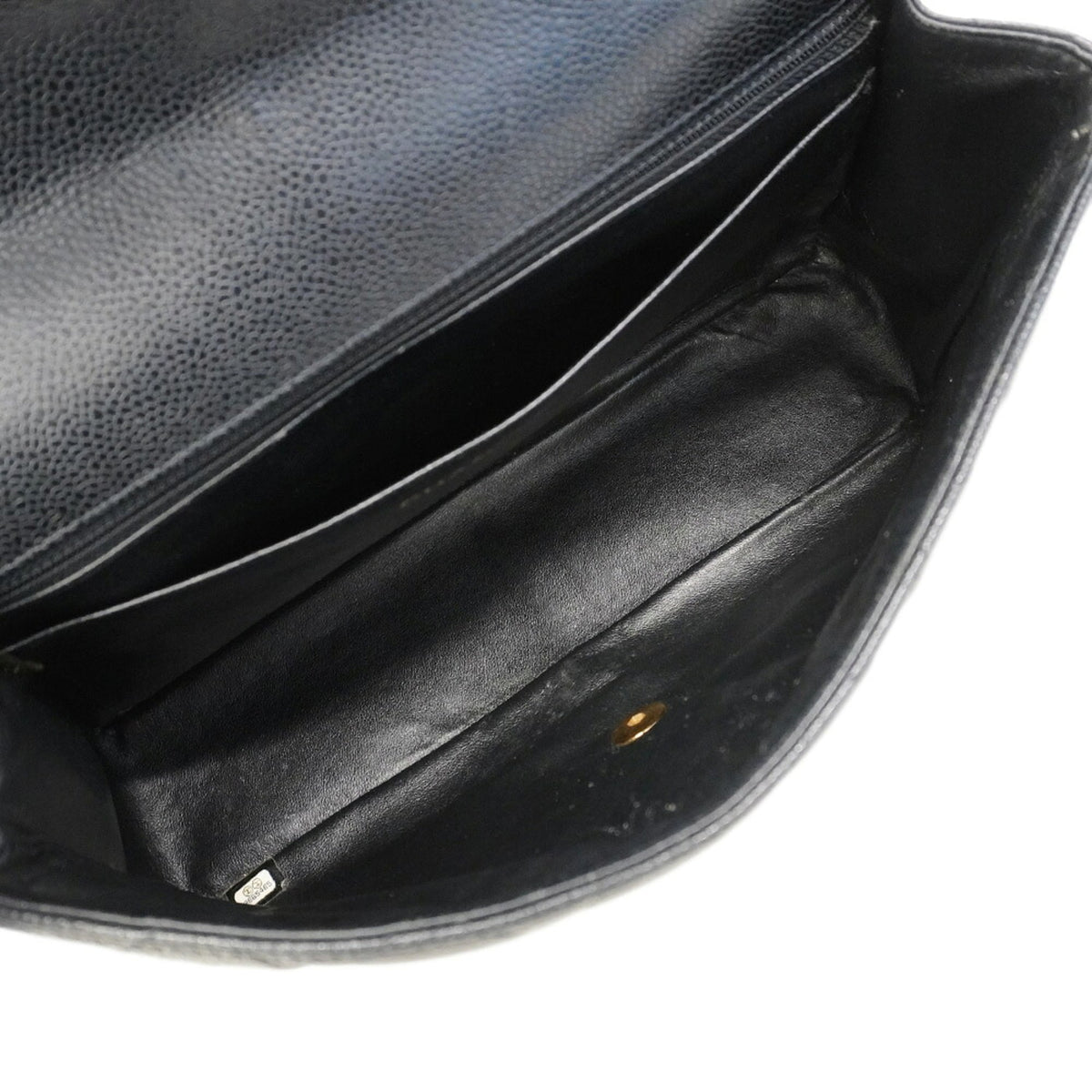 Chanel Black Grained Calfskin Shoulder Bag (Pre-Owned)