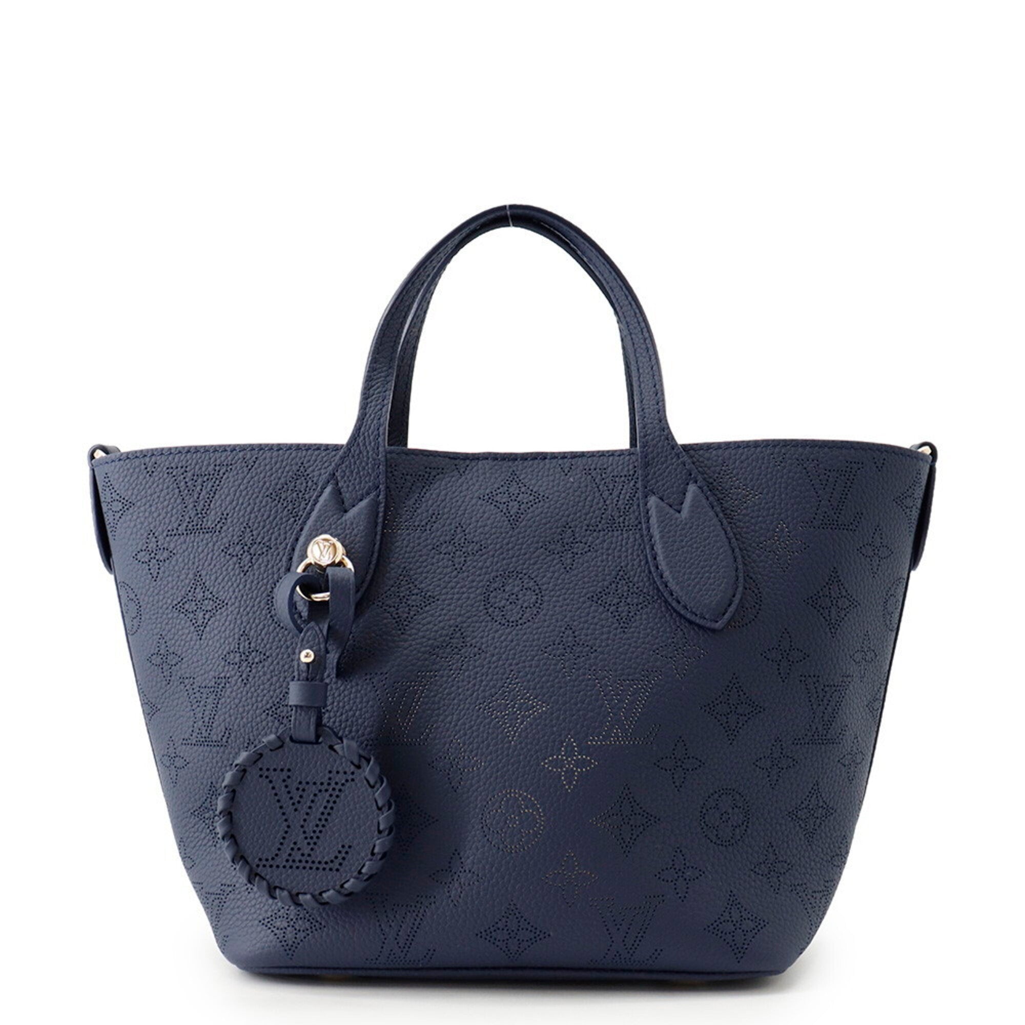Louis Vuitton Mahina Navy Mahina Leather Handbag Shoulder Bag (Pre-Owned)